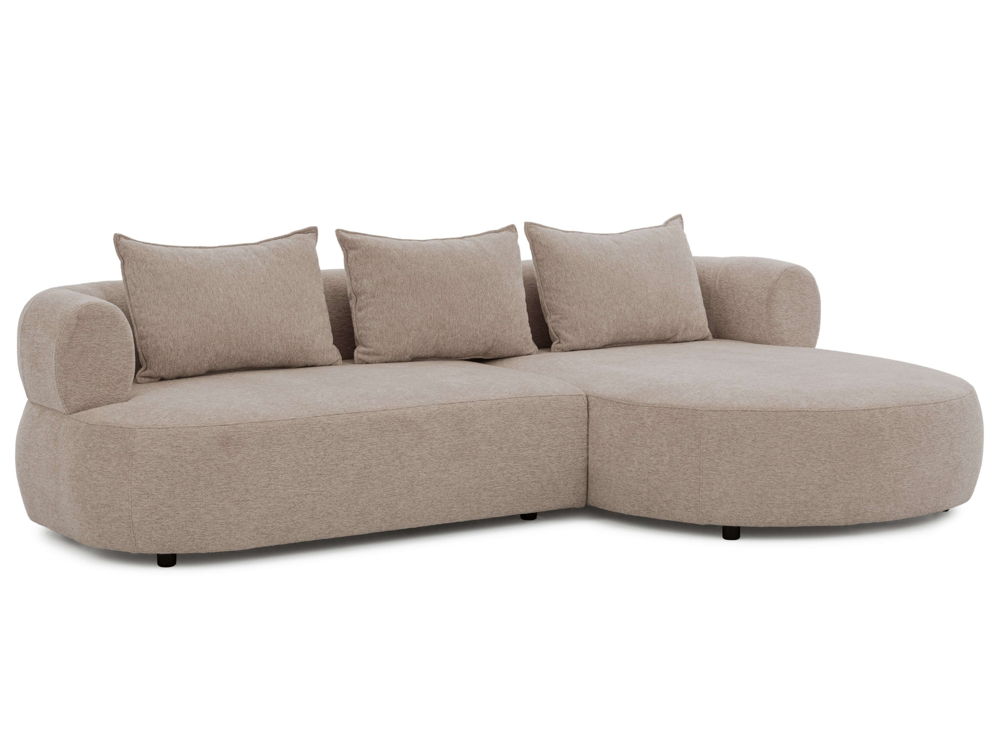 Home affaire Canapé d'angle »LUSSAC L-Form Design-Sofa mit Zierkissen, Masse B/T/H: 257/159/78 cm« grand confort d'assise et design moderne, canapé sans fonction lit