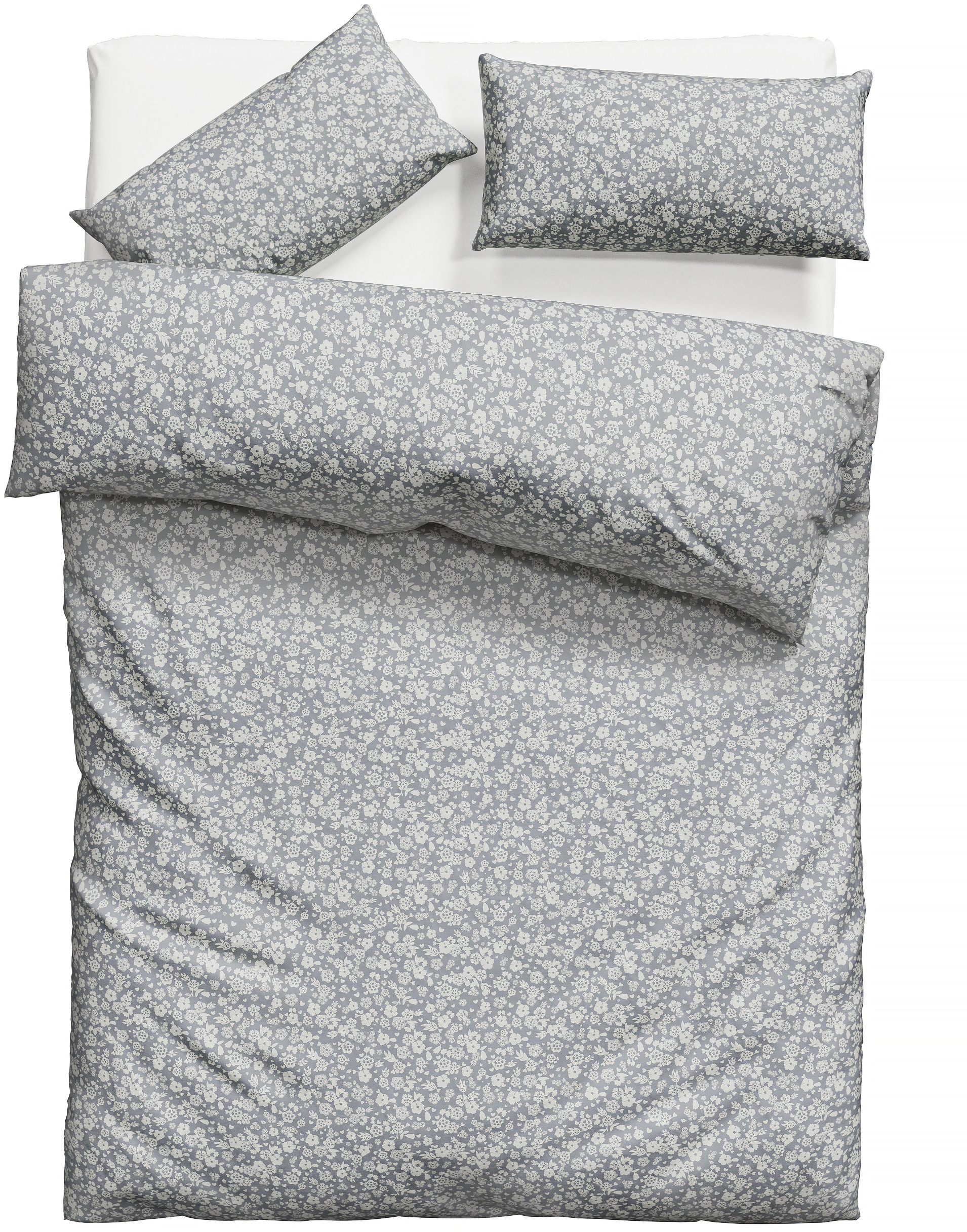 my home Linge de lit »Mariby« 2 tlg. mit feinem Blümchen Design, skandinavisch, romantische Bettwäsche