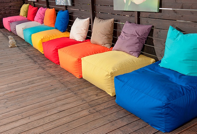 H.O.C.K. Coussin décoratif »Classic Uni« Outdoor geeignet, Kissenhülle mit Füllung, 1 Stück