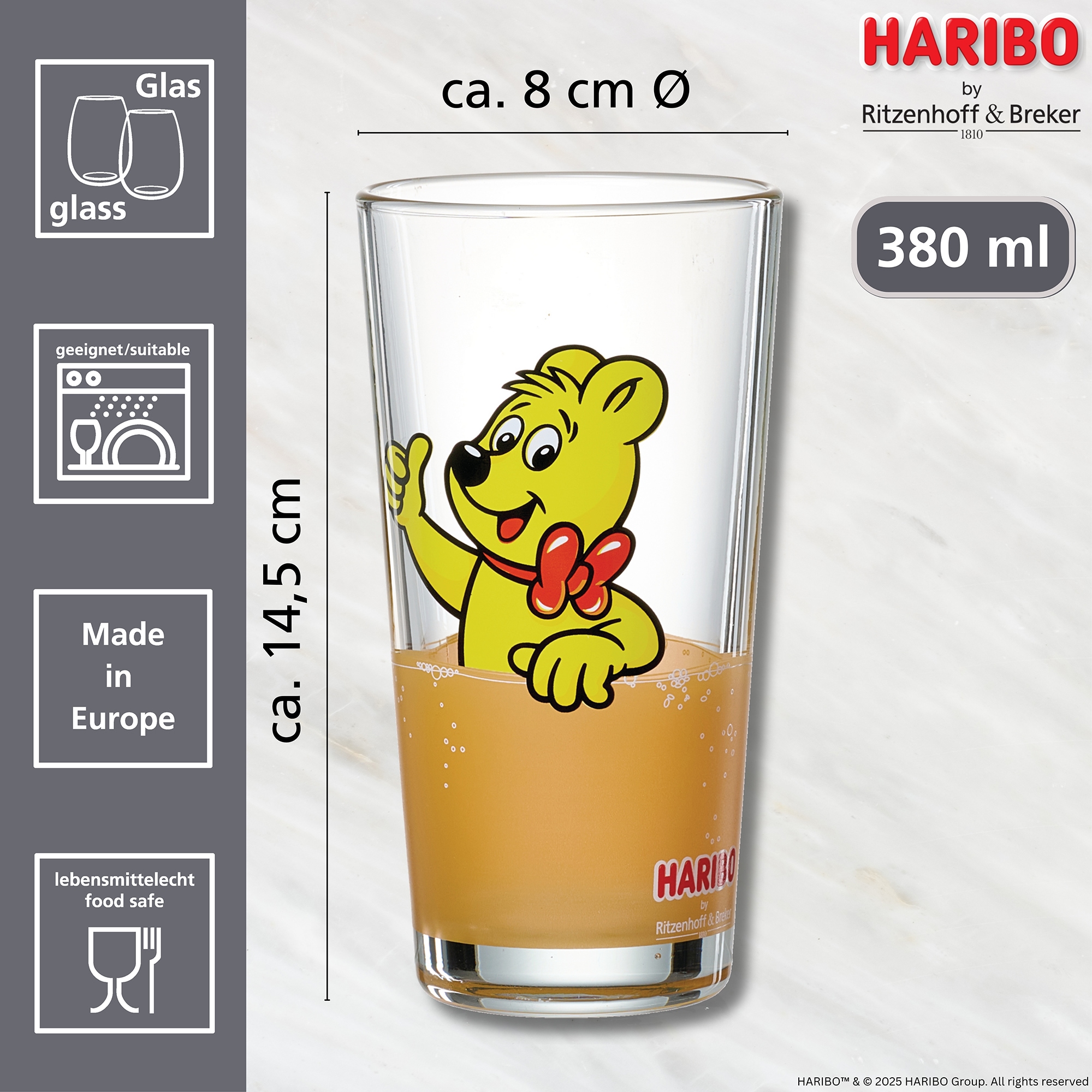Ritzenhoff & Breker Set de verres »HARIBO Thumbs Up, 380 ml« spülmaschinengeeignet