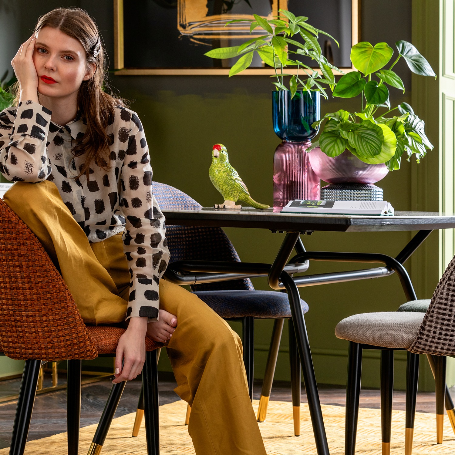 Kare Design Tischvase »Vase Marvelous Duo Blau Lila 40cm«