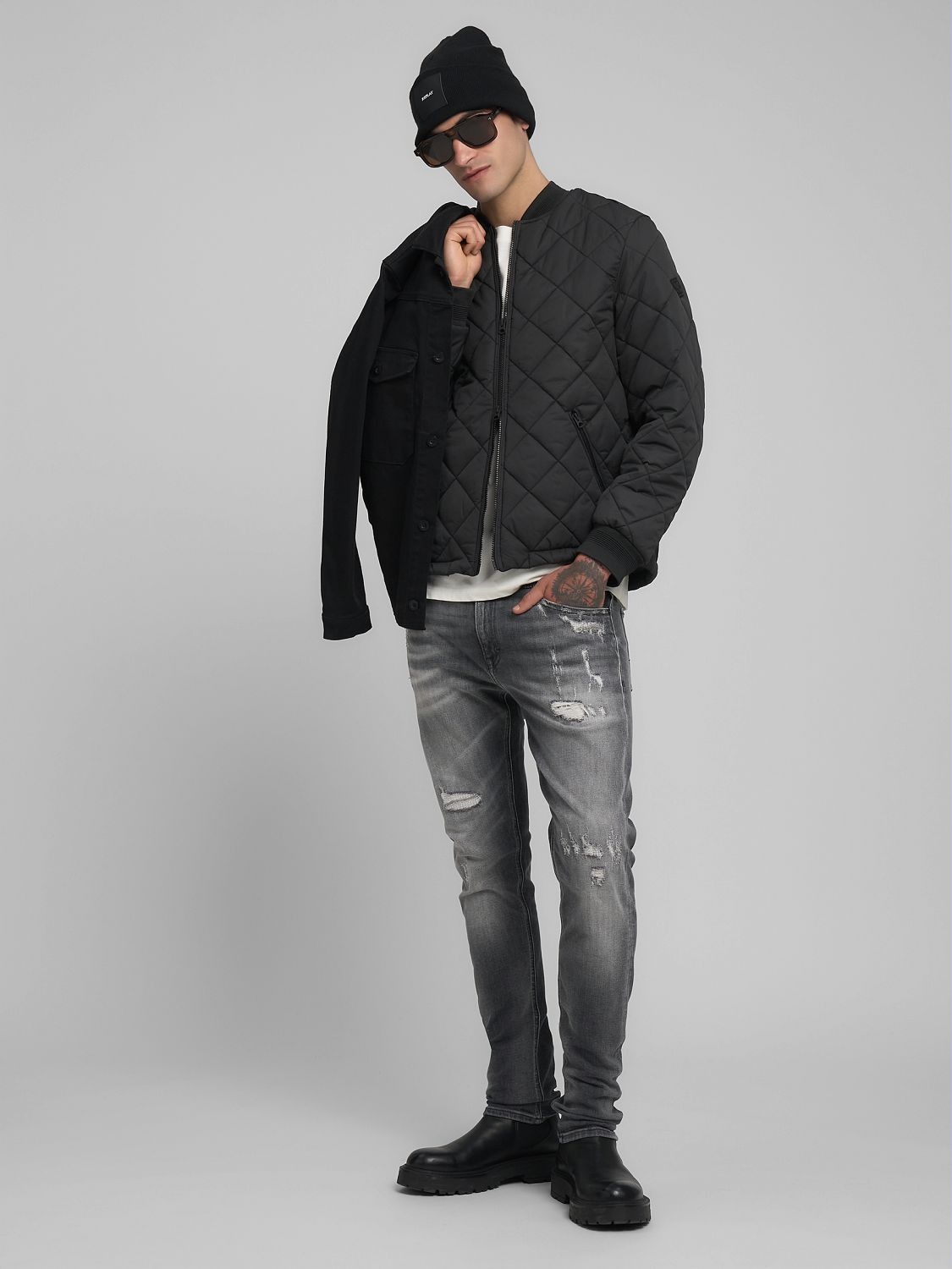 Replay Veste matelassée im Bomberjacken-Stil, Regular Fit