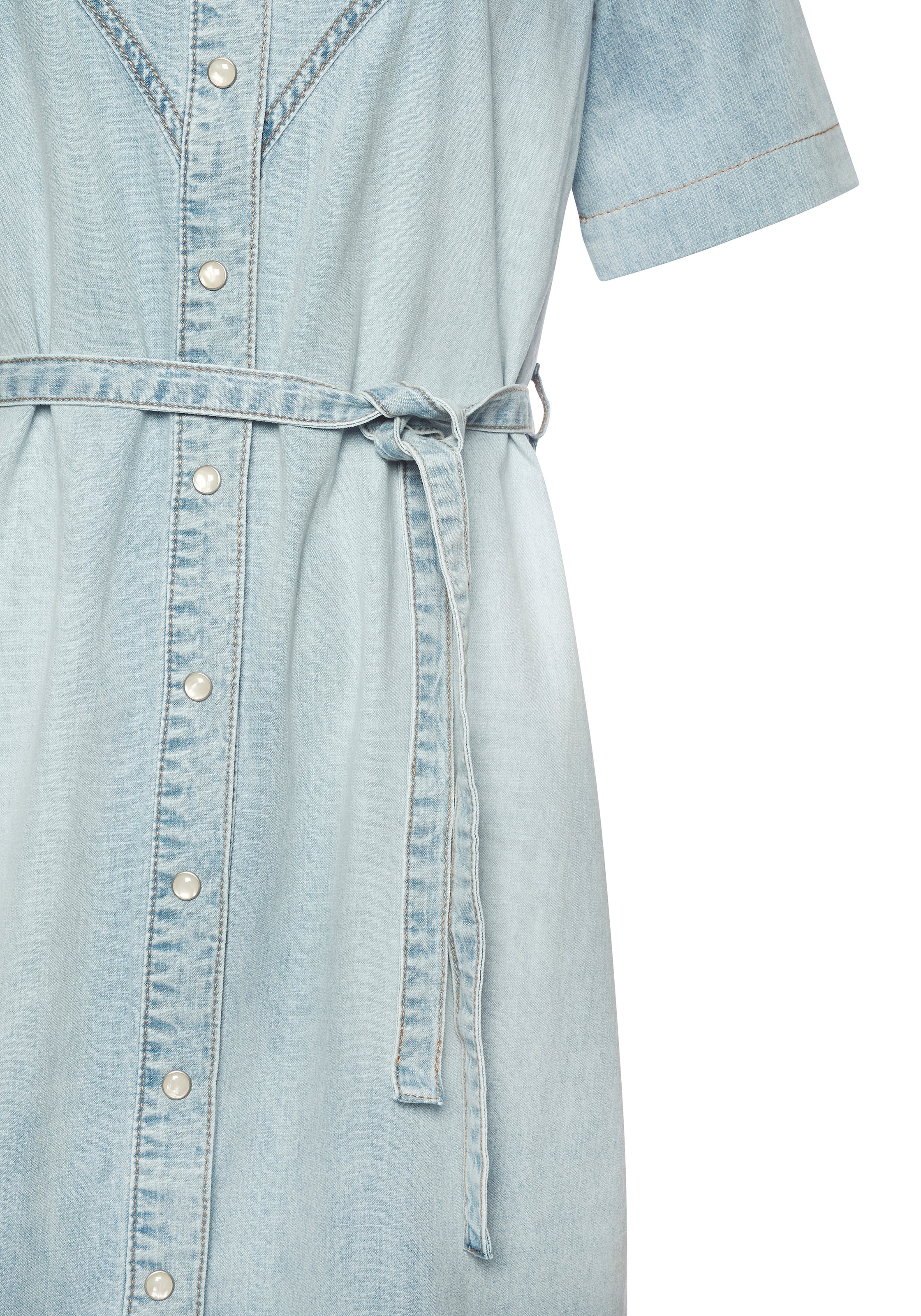 LASCANA Jeanskleid Ohne Taschen in softer Denimqualität, modischer Western-Look