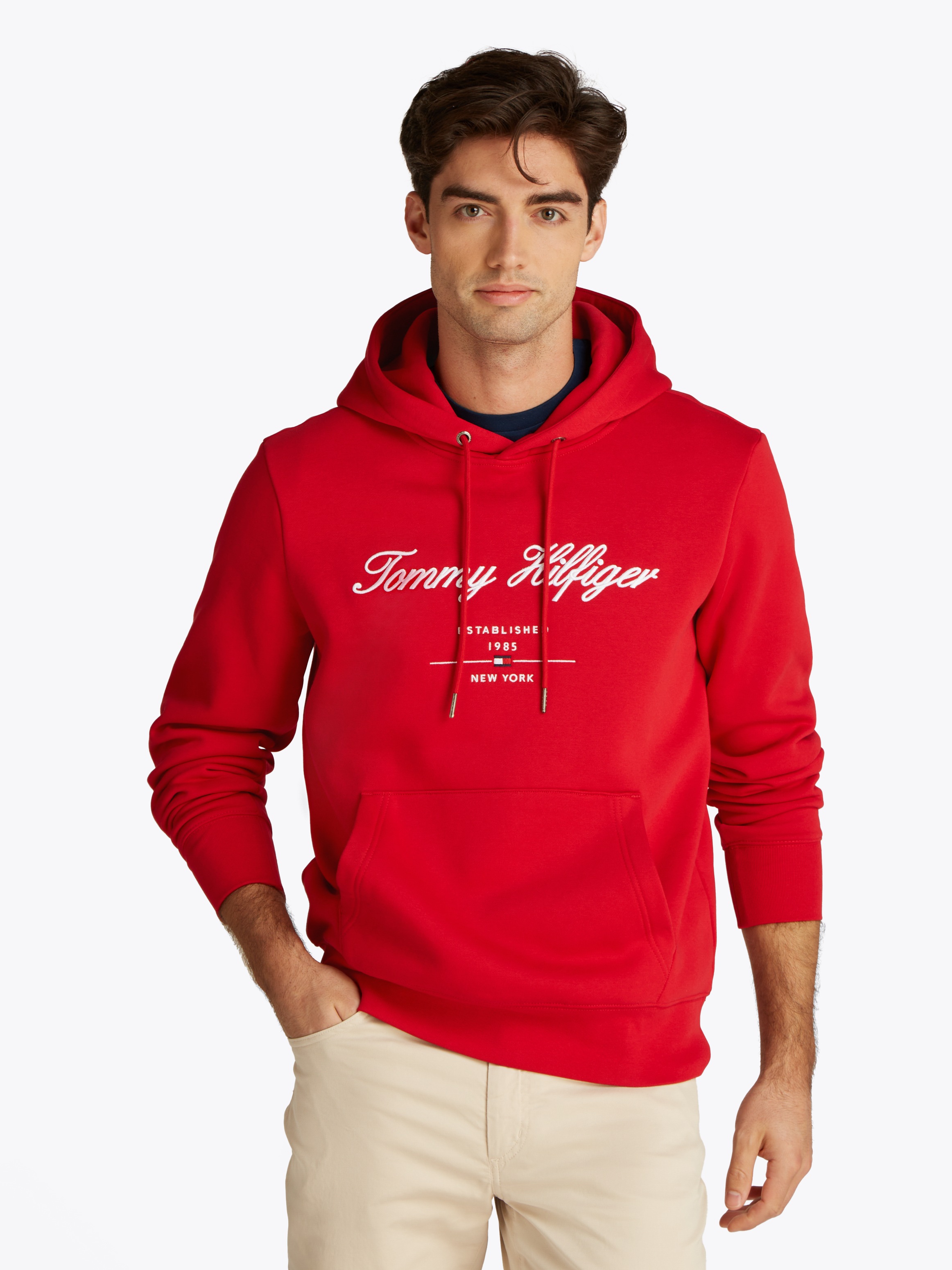 Tommy Hilfiger Hoodie »SCRIPT LOGO HOODY«, mit aufgesticktem Logo
