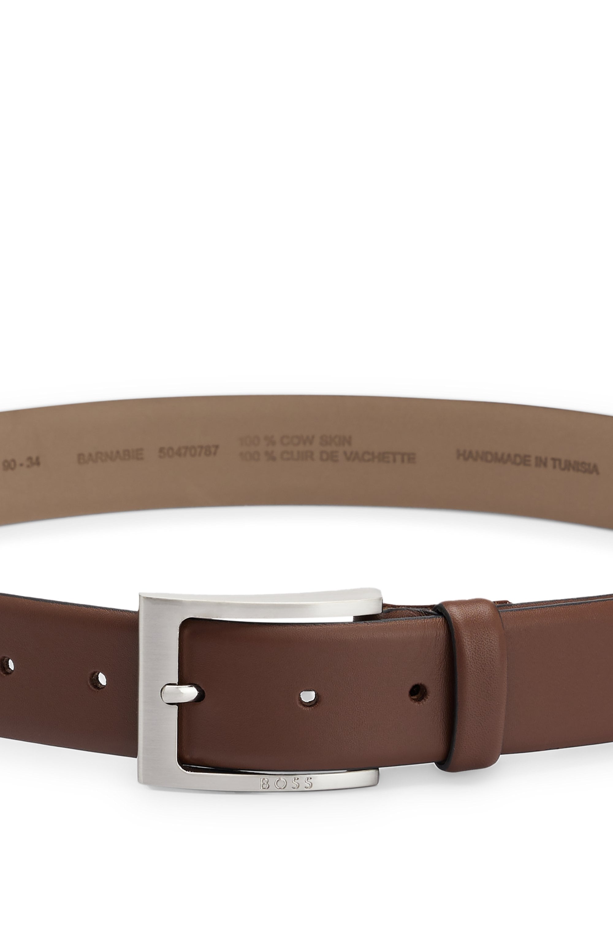 BOSS Ceinture en cuir aus Nappaleder mit BOSS Logo-Dornschliesse