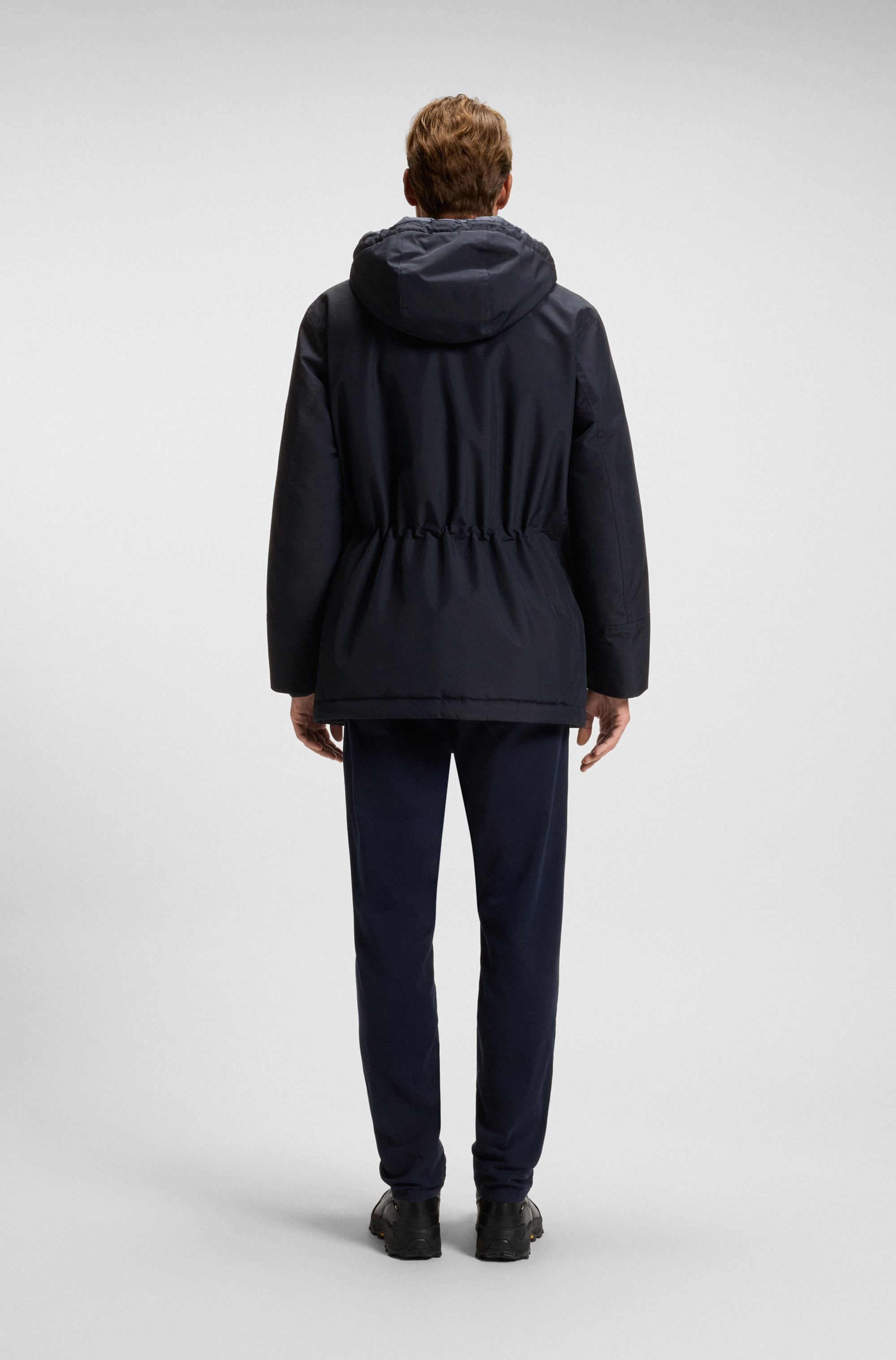 BOSS ORANGE Parka »Osiass« mit Kapuze relaxed fit, mit wattierter Kapuze, verdeckter Reissverschluss