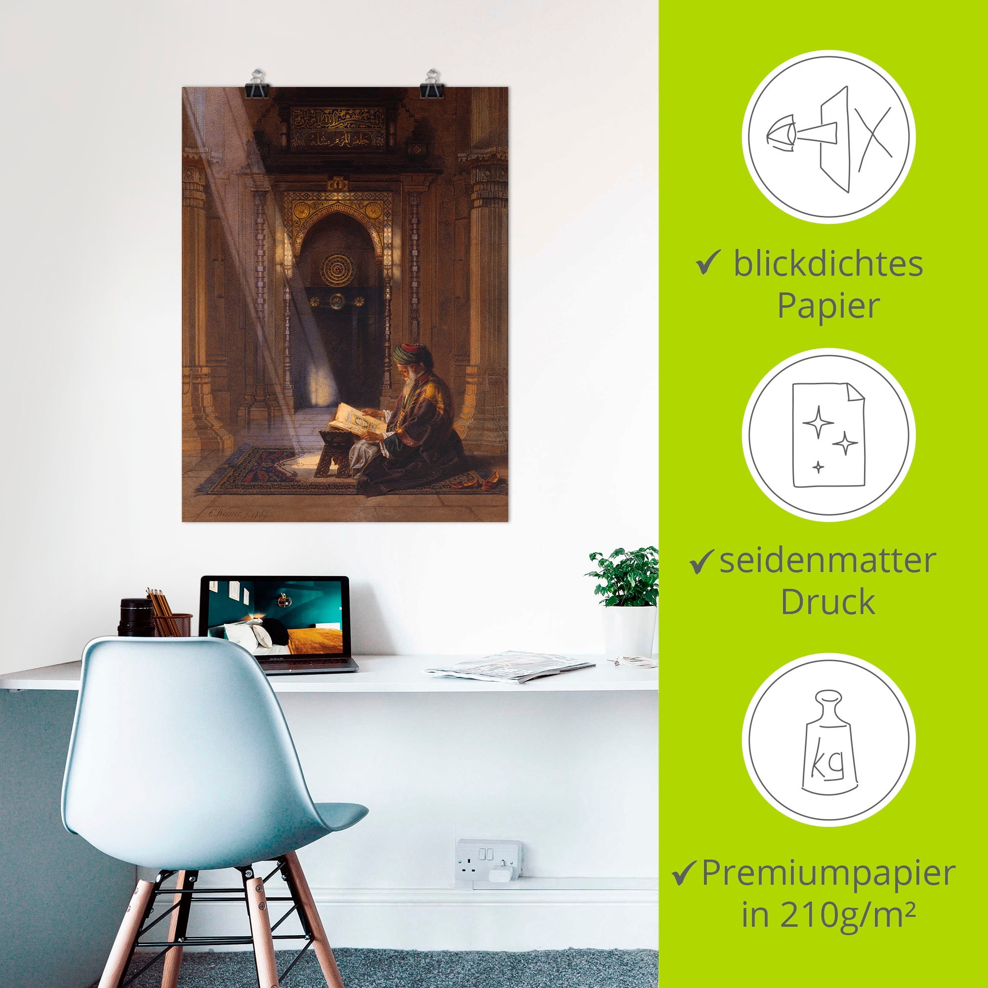 Artland Fresque murale »In der Moschee.« 1 cuis tlg. als Leinwandbild, Poster in verschied. Grössen