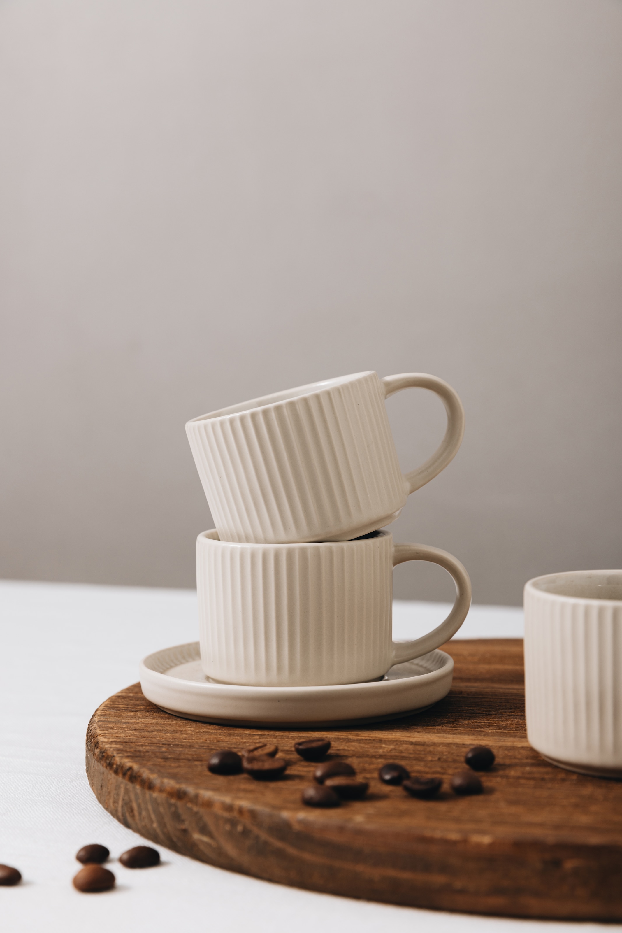 GOODproduct Espressotasse »Ylvii, 12er Set, bestehend aus 6 Tassen + 6 Untertassen« für 6 Personen, spülmaschinenfest und mikrowellengeeignet, 90 ml
