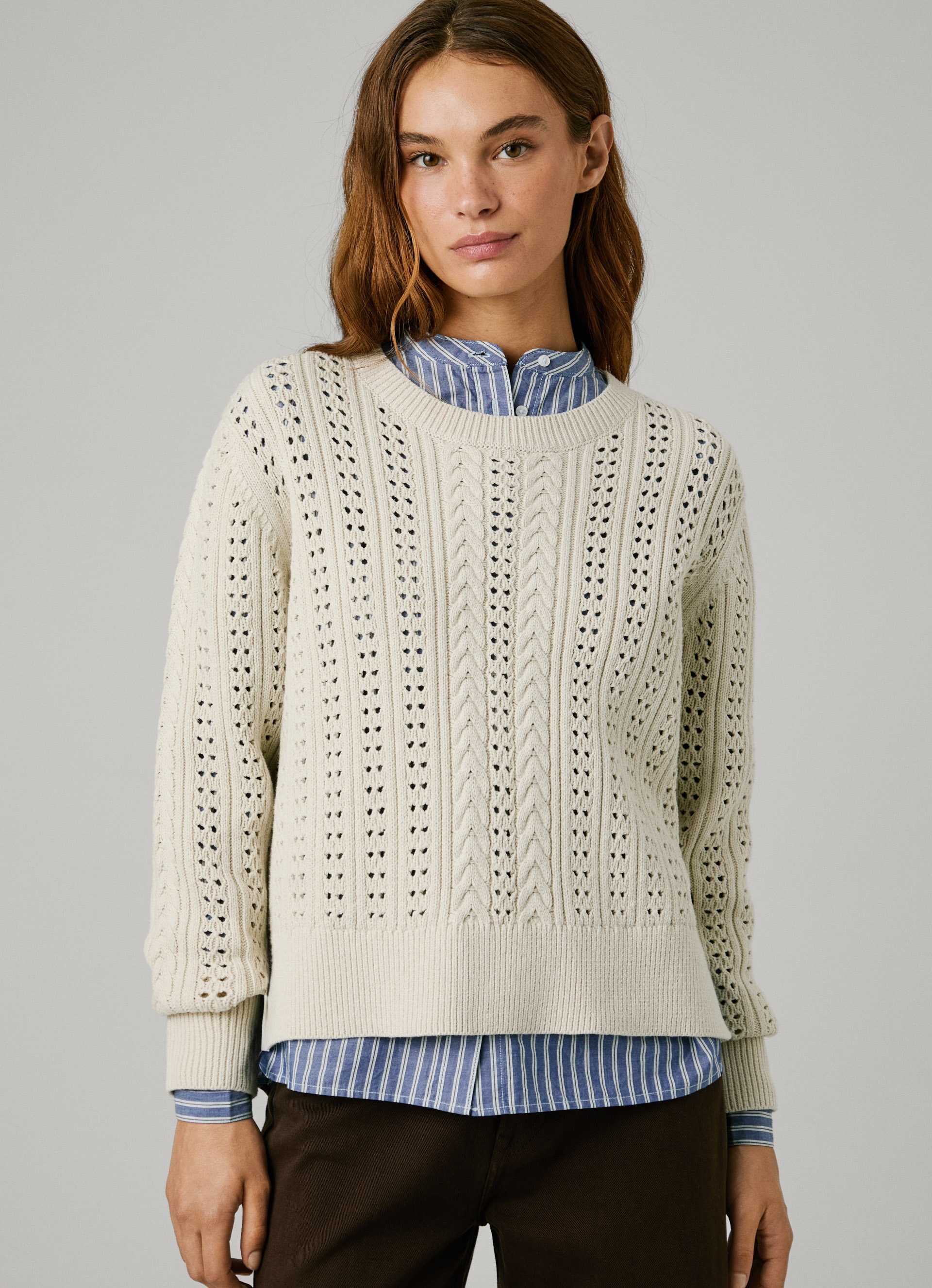 Pepe Jeans Pull en tricot »CANDIDE« mit Lochmuster