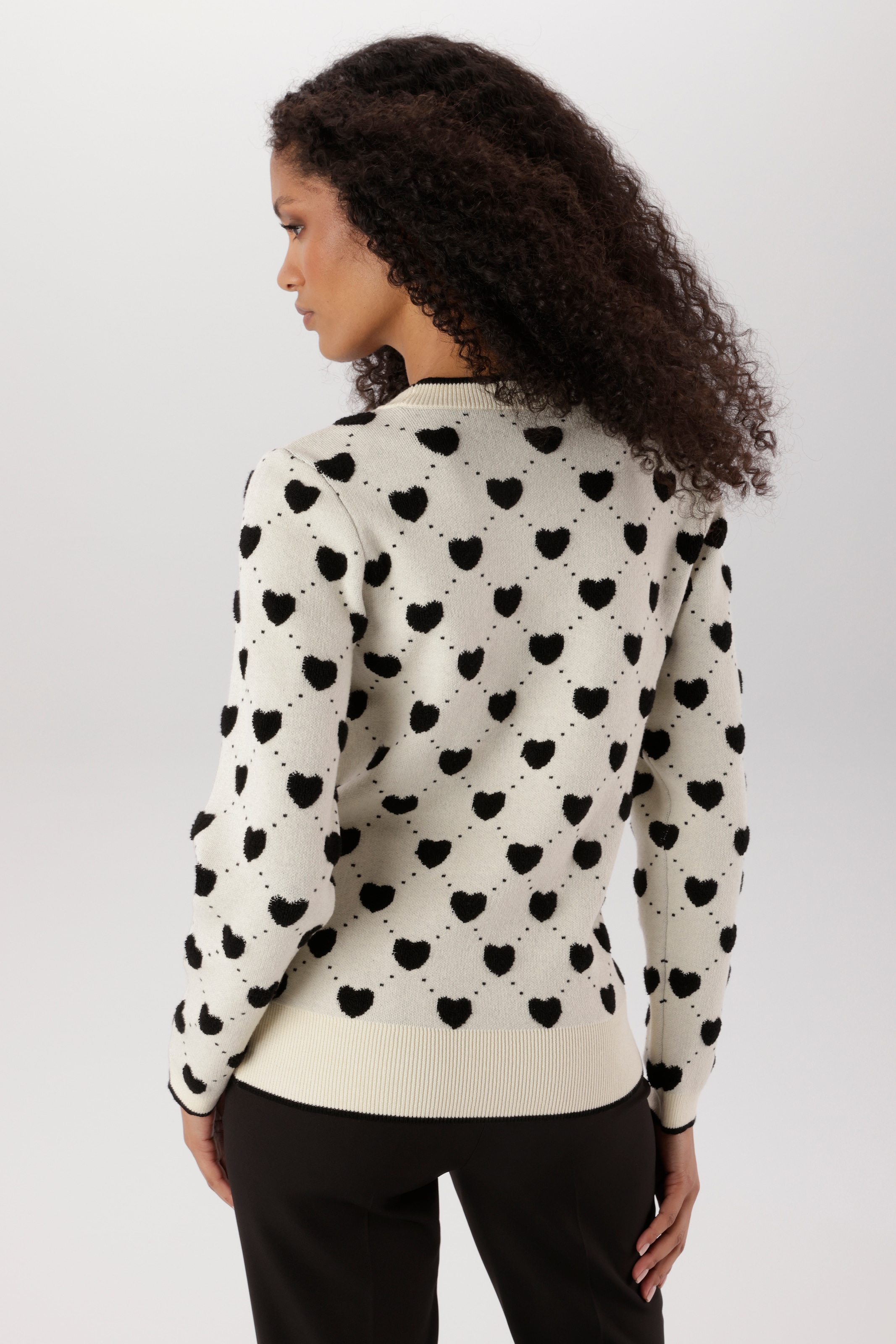 Aniston SELECTED Pull en tricot avec cœurs et pois tricotés - NOUVELLE COLLECTION