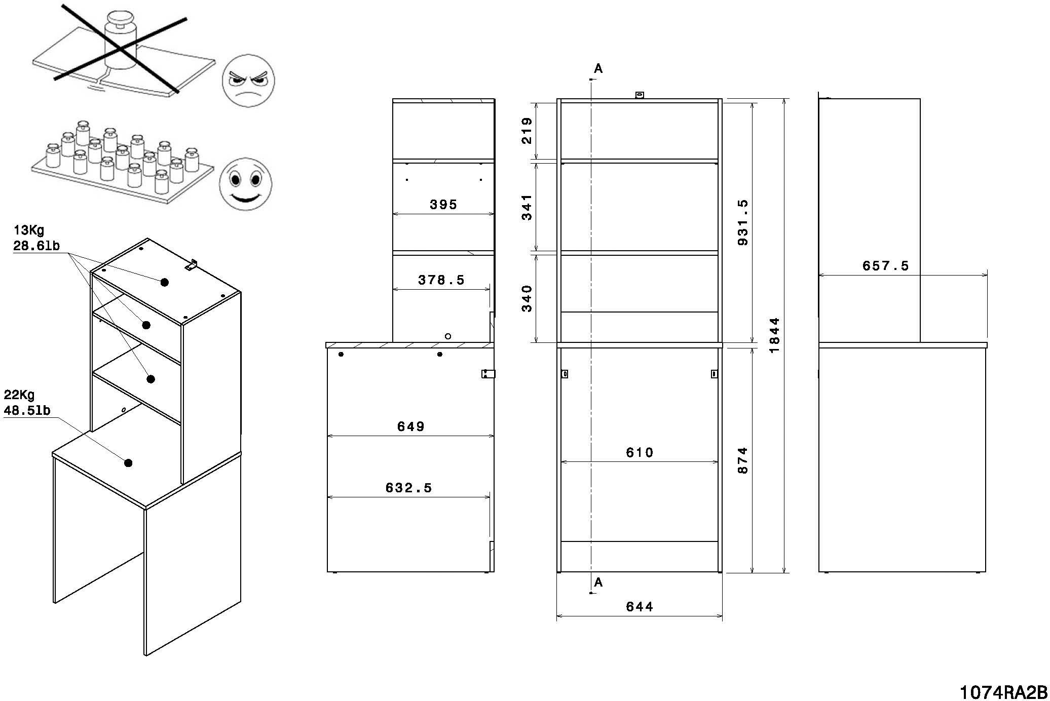 Parisot Mehrzweckschrank-Set »Laundry 3« Set, 3 Stk. tlg.