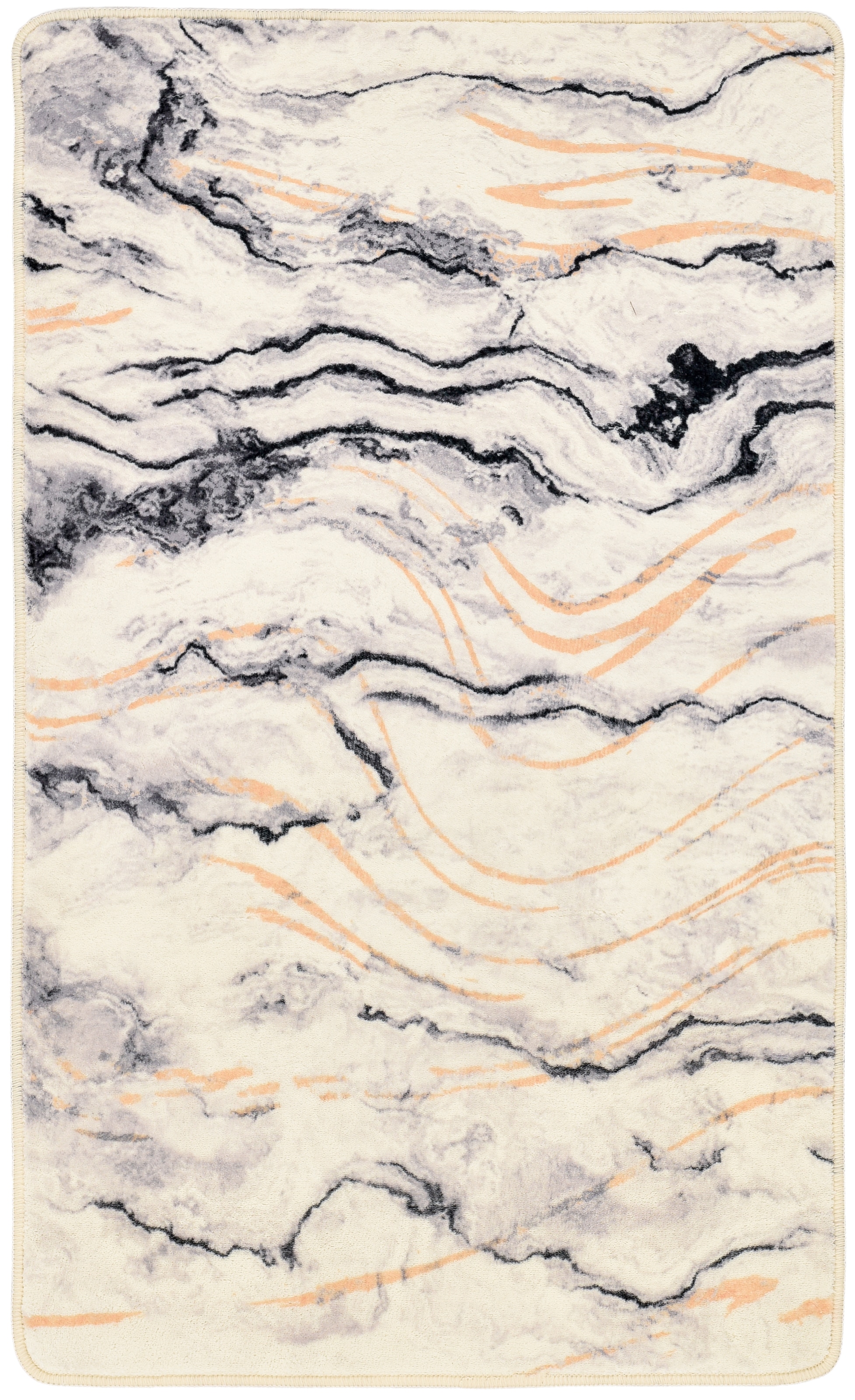 Gino Falcone Tapis de bain »Aquata GF-156, Badvorleger, Badezimmer Teppich« Höhe 5 mm Badteppich, bedruckt, Wellen Design, rechteckig