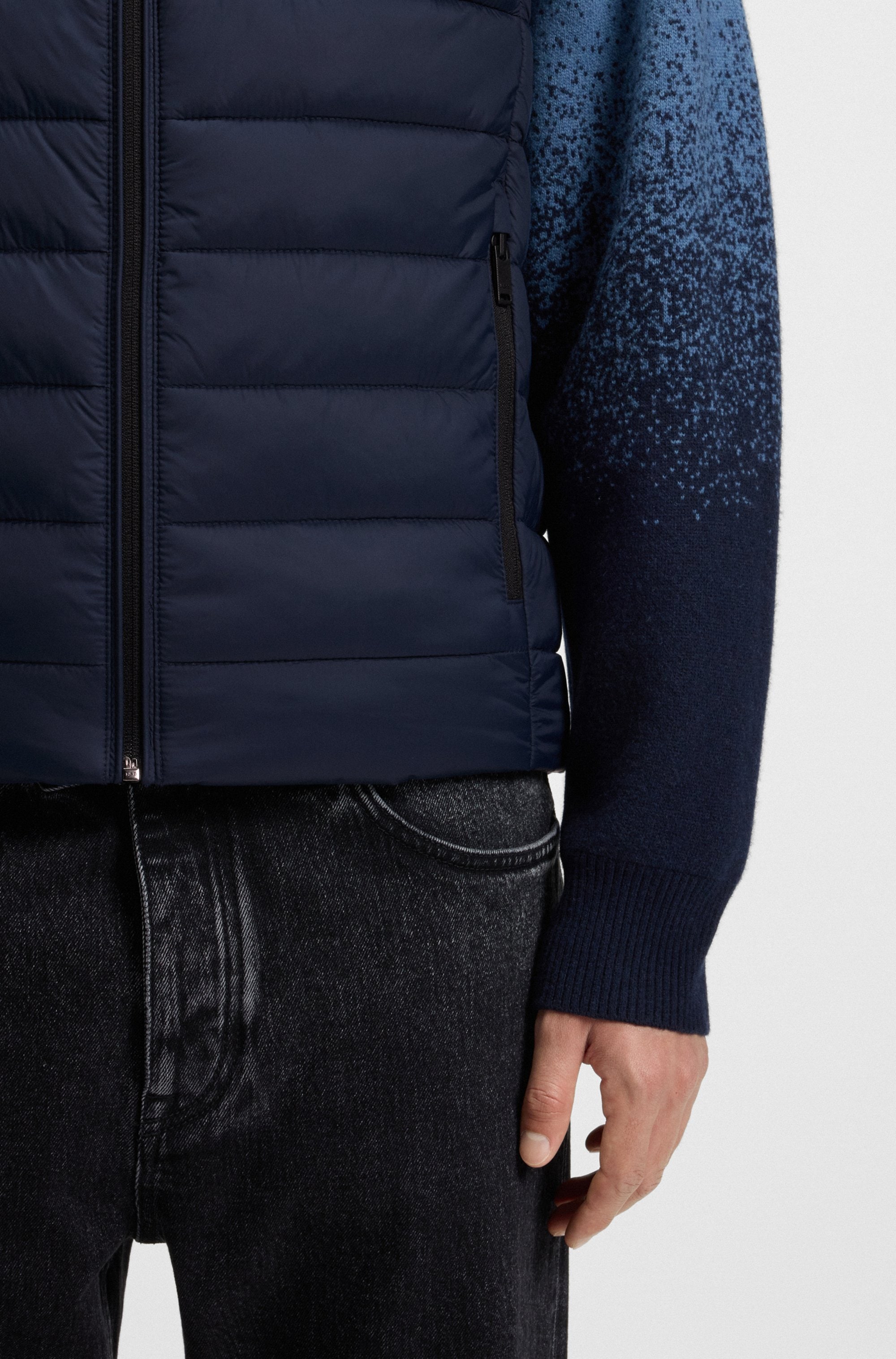 BOSS ORANGE Gilet matelassé »Odeno« Stehkragen, slim fit, kurze Länge