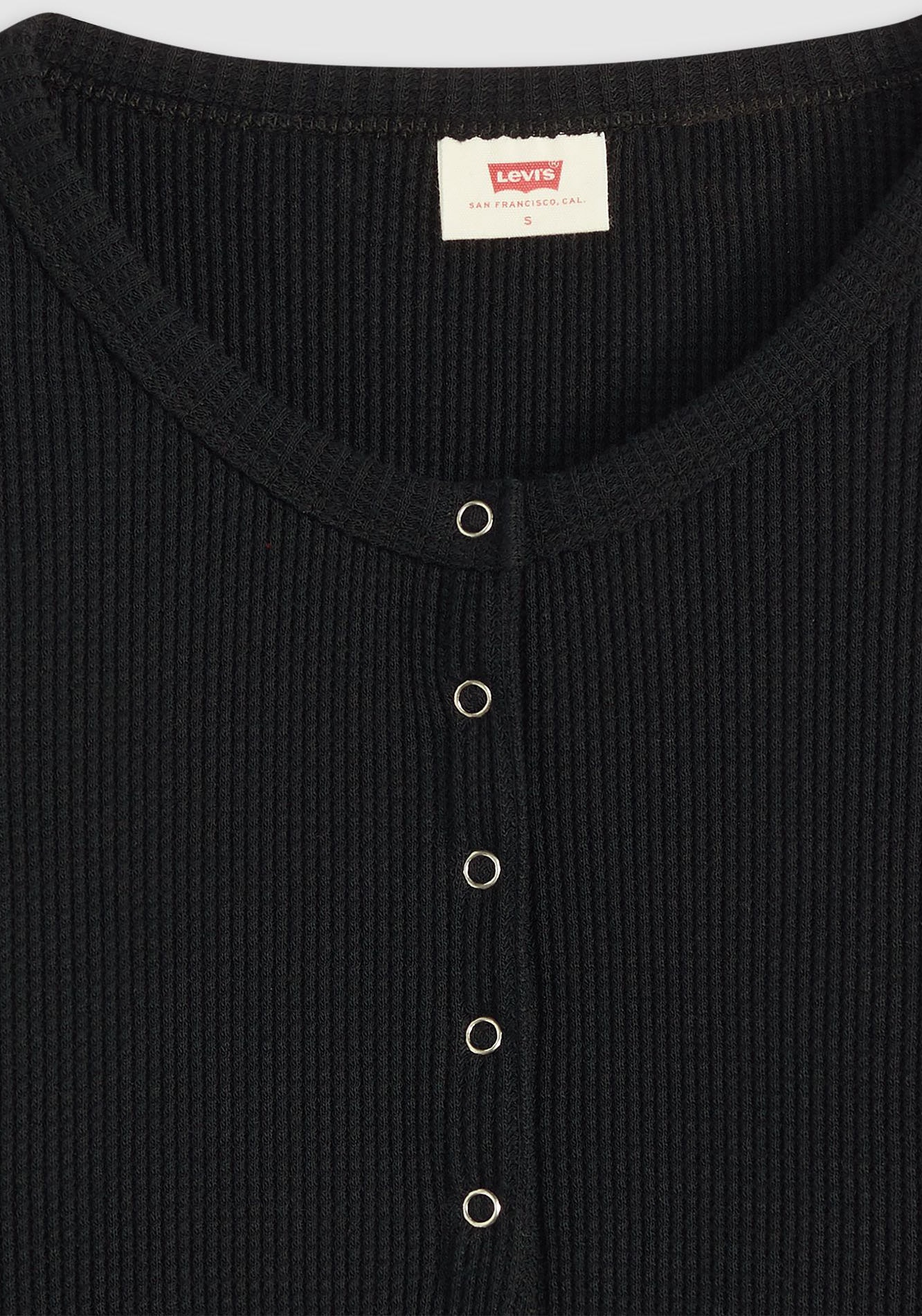 Levi's® T-shirt à manches longues »DRY GOODS HENLEY« Mit Waffelstruktur- Muster