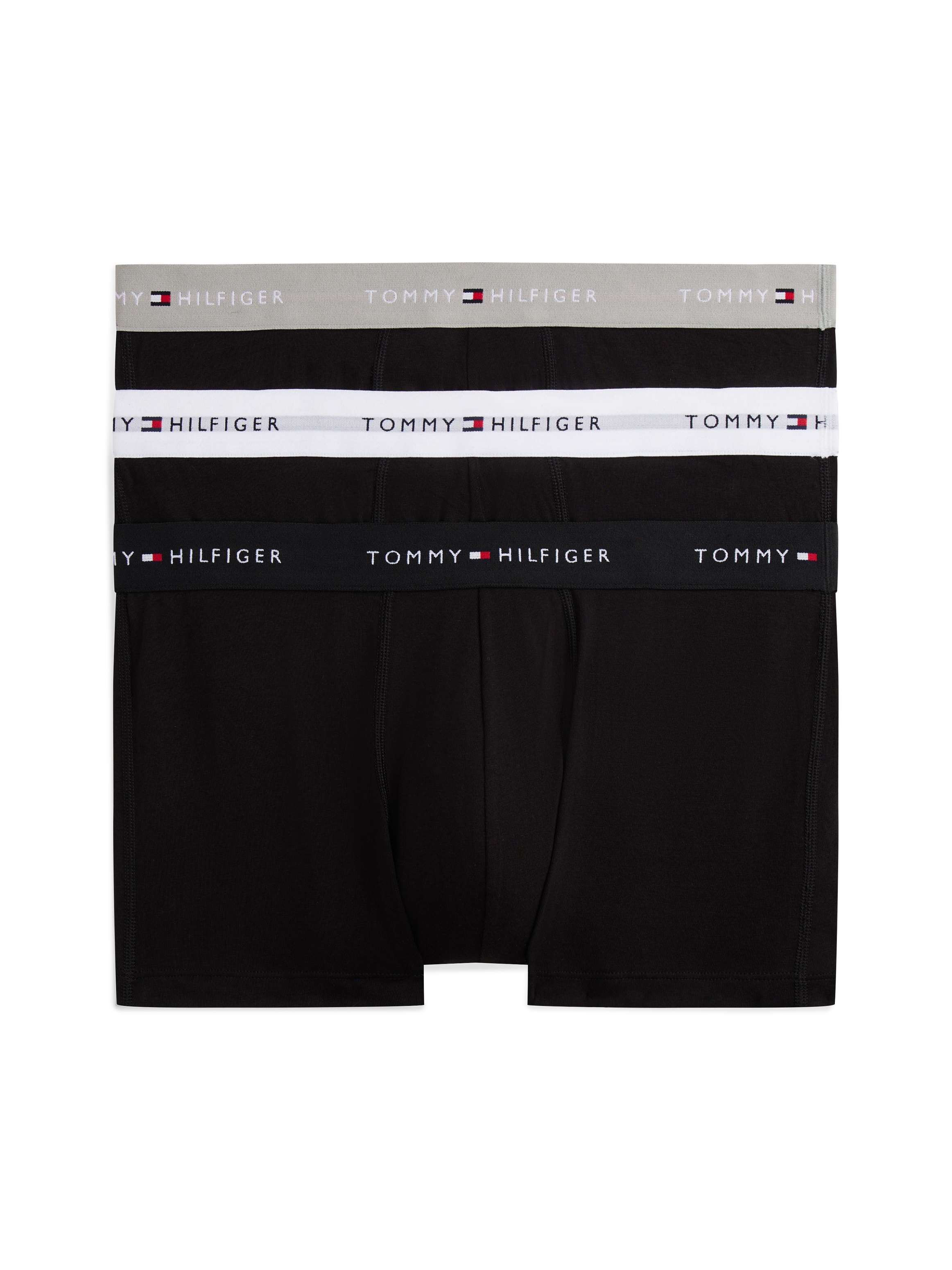 Tommy Hilfiger Underwear Trunk »TRUNK 3 PACK« 3 Stk. mit kontrastfarbenem Logobund