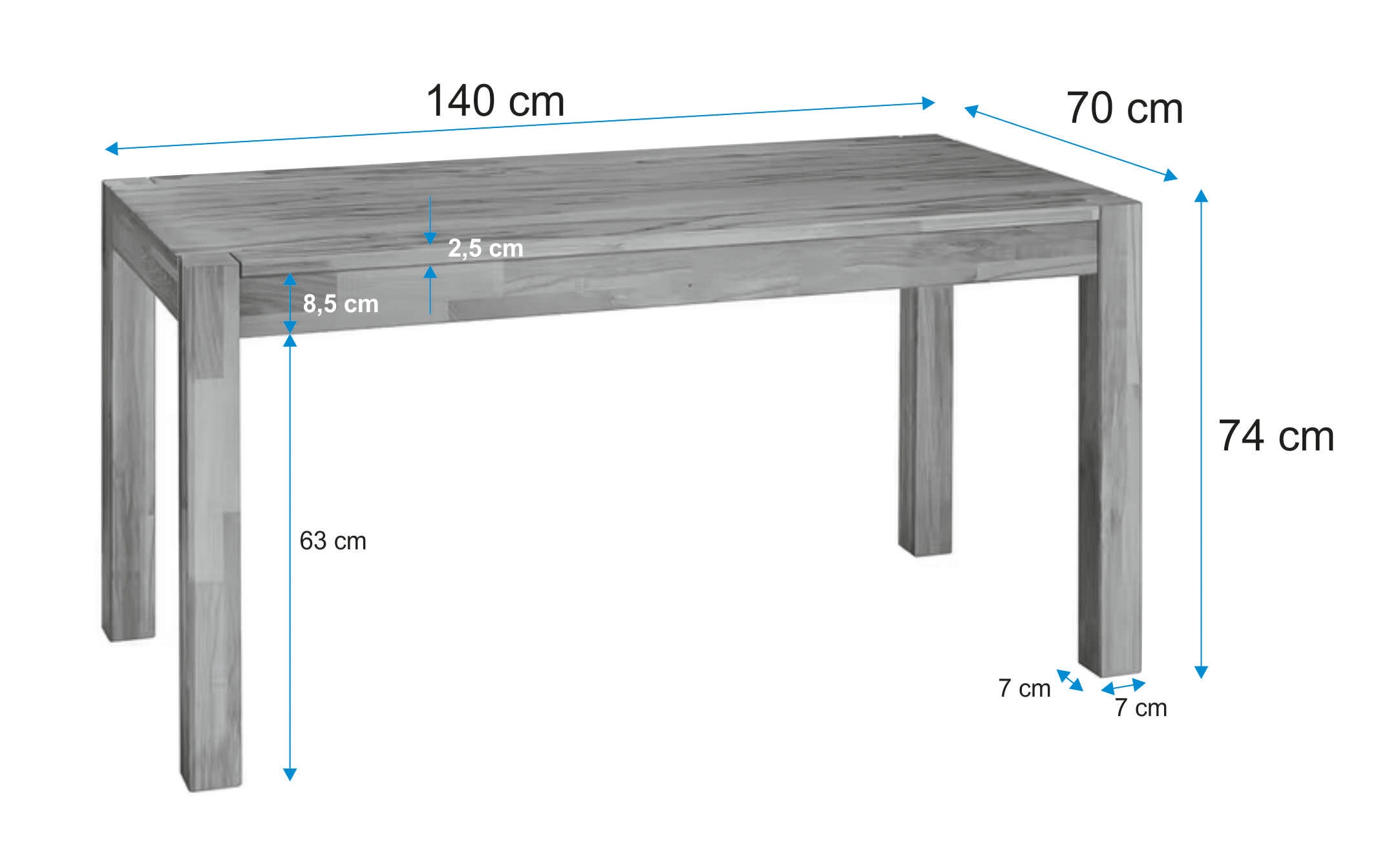 VOGL Möbelfabrik Schreibtisch »Toronto« Breite 140 cm, Made in Germany