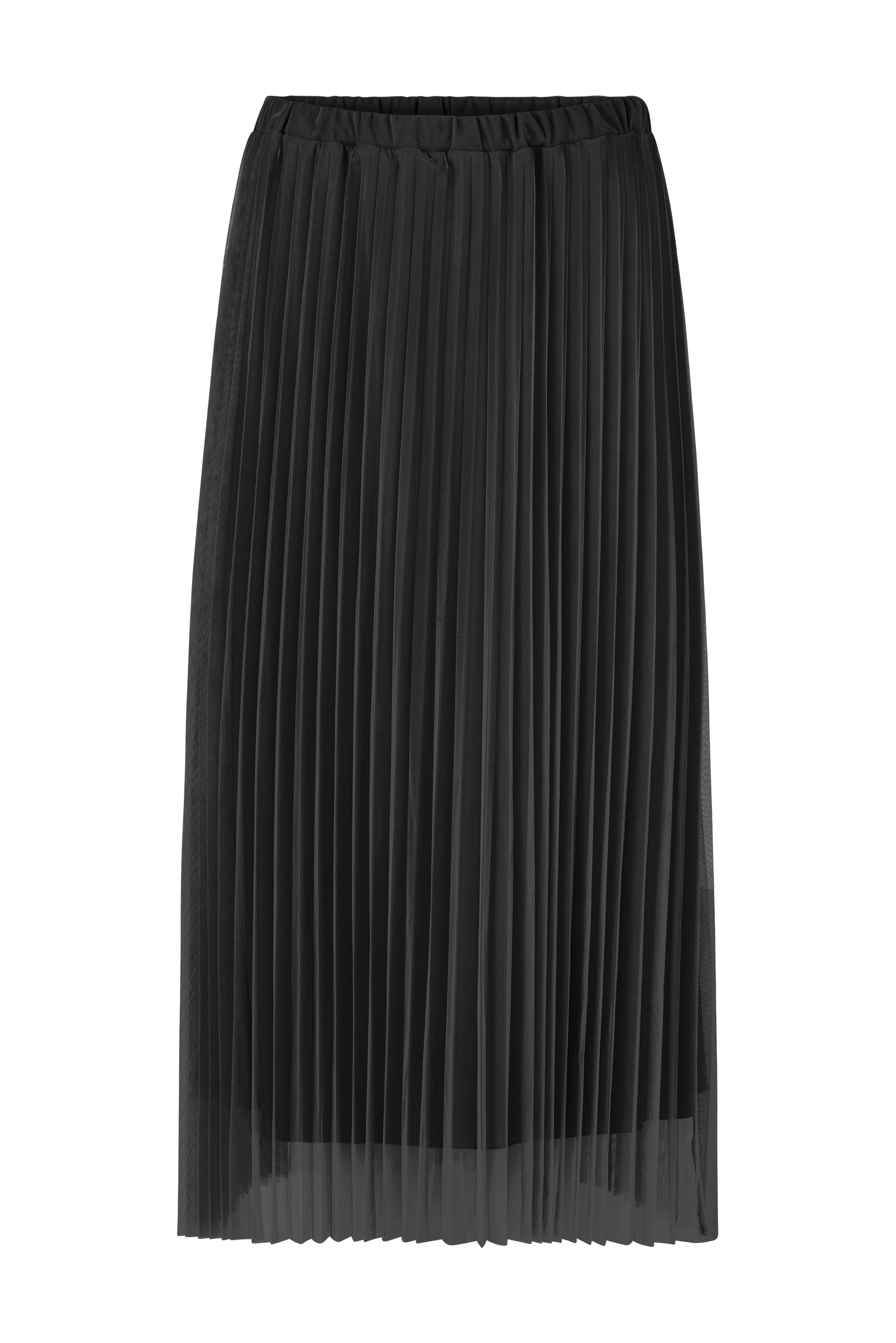 RICHROYAL Jupe plissée in Midilänge, mit elastischem Bund, mit Tülleinsatz, A-Linie