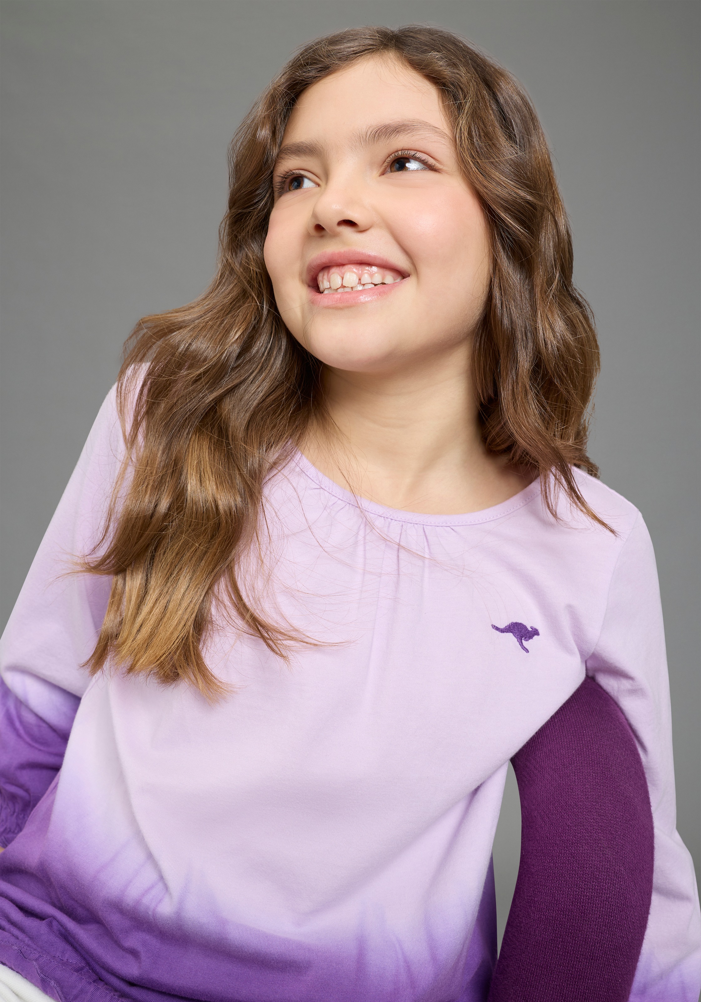 KangaROOS T-shirt à manches 3/4 »Shirt in Batik-Look« 3/4-Arm,  hüftlange Passform,  Batikmuster,  Rundhalsausschnitt