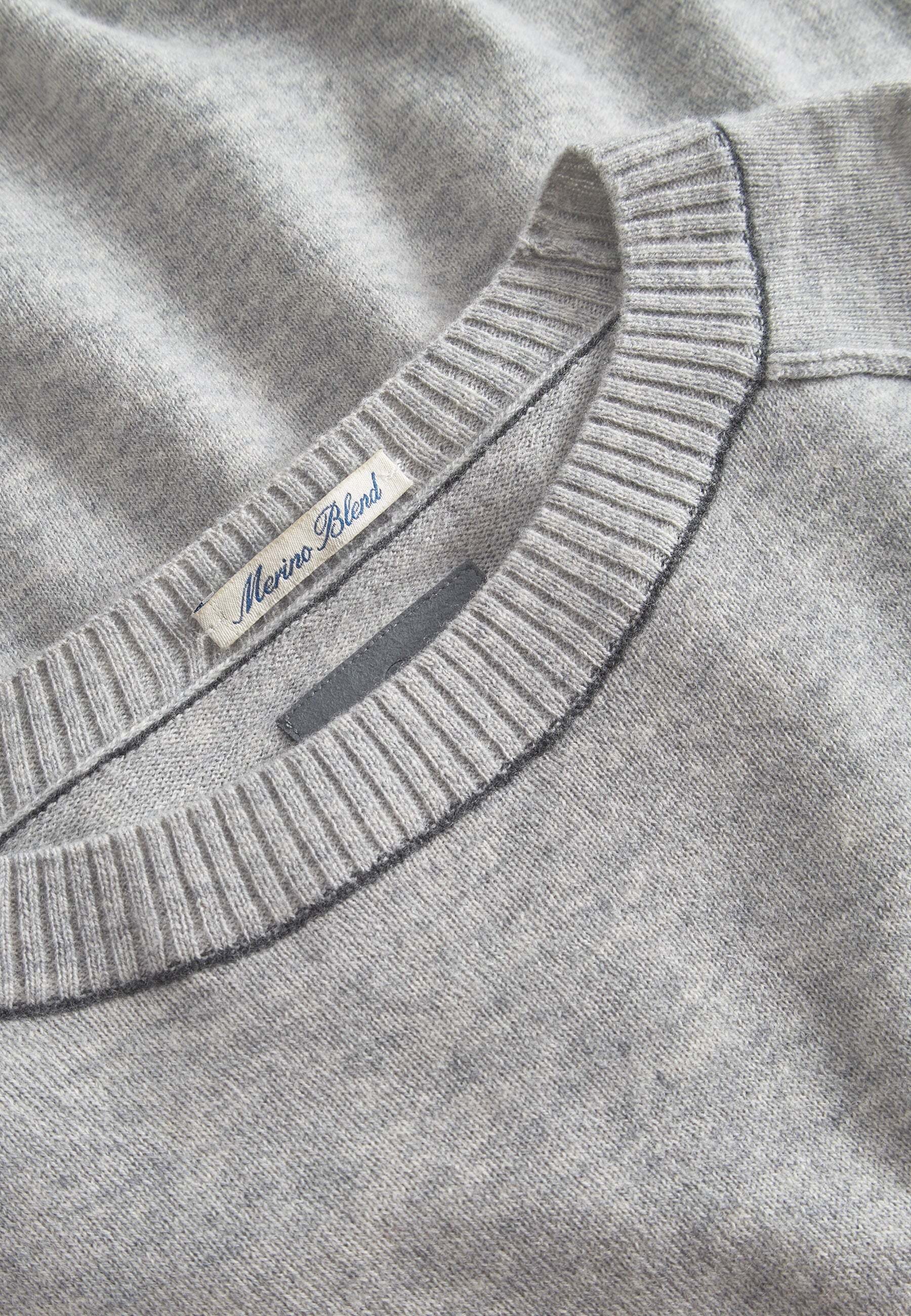 colours & sons Strickpullover »colours & sons Pullover Roundneck-Merino Blend«