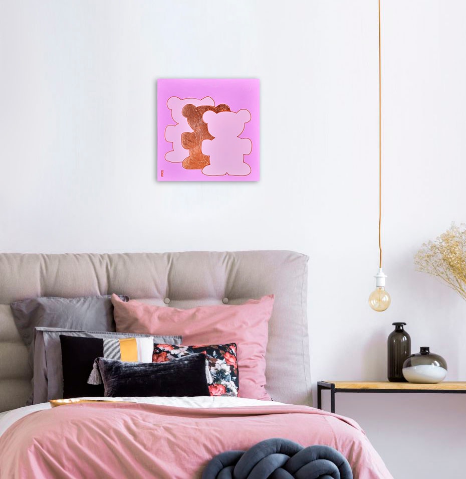 queence Tableau sur toile »Bears VIII« 1 cuis tlg. Premium-Leinwandstoff, Handarbeit aus Deutschland