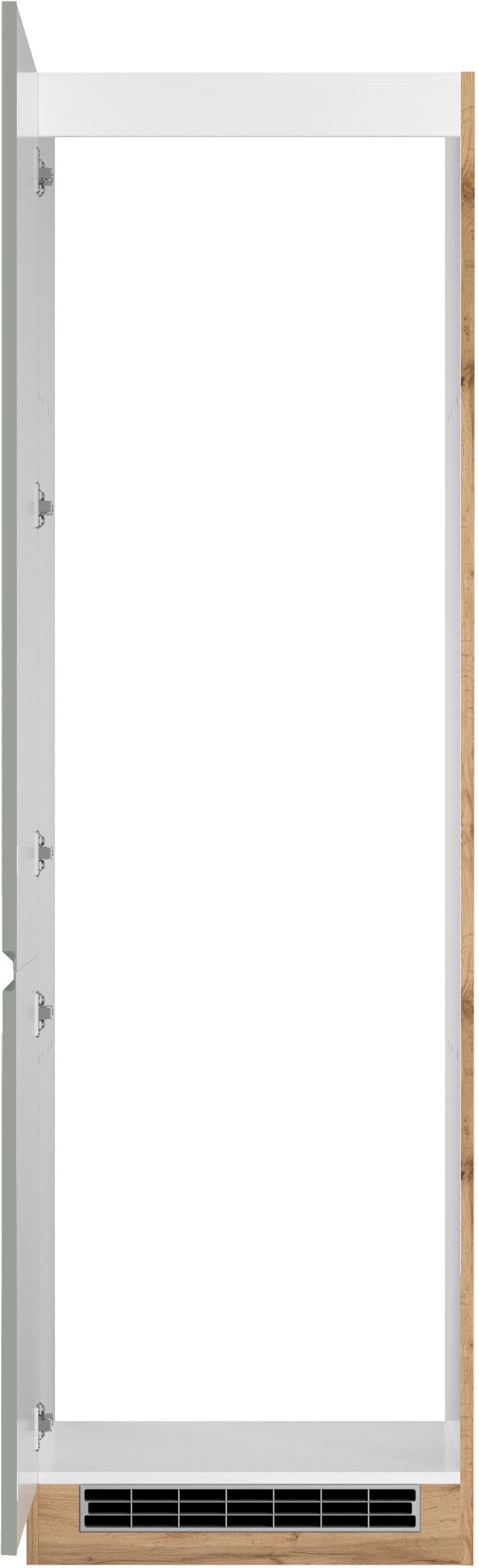 KOCHSTATION Armoire réfrigérée encastrable »KS-Virginia,neu in verbesserter Ausführung« Rangement, Softclose,  largeur 60 cm, hauteur 200 cm, niche pour réfrigérateur L/H/P : 56/178/55 cm