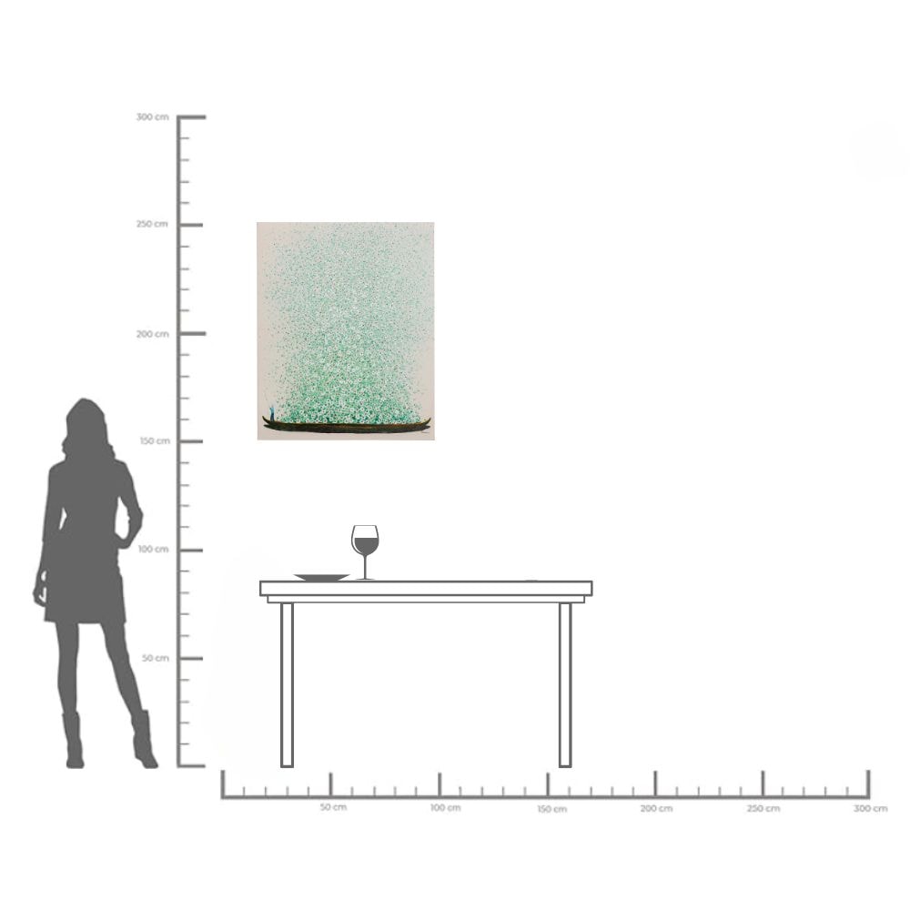 Kare Design Leinwandbild »Leinwandbild Flower Boat Beige Grün 80«