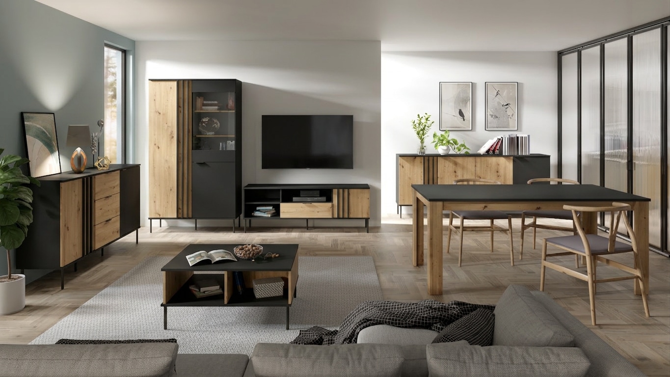 GOODproduct Vitrines »AELLOR Vitrineschrank mit/ohne Beleuchtung, verglast, viel Stauraum« Standvitrine/Glasvitrine mit 2 Türen, 8 Einlegeböden, matt Hochschrank
