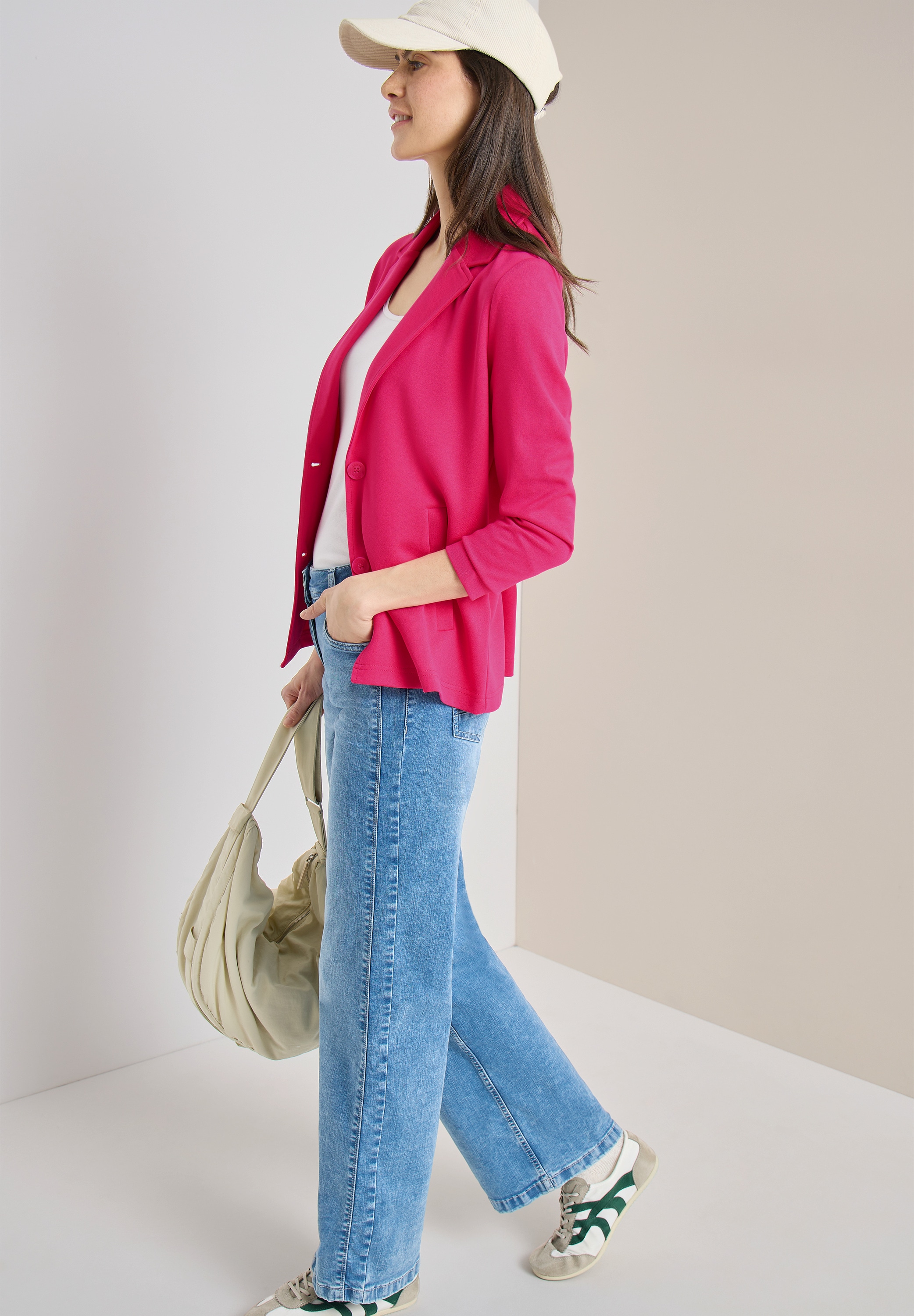 Cecil Sweatblazer mit Knopfverschluss und Viskose