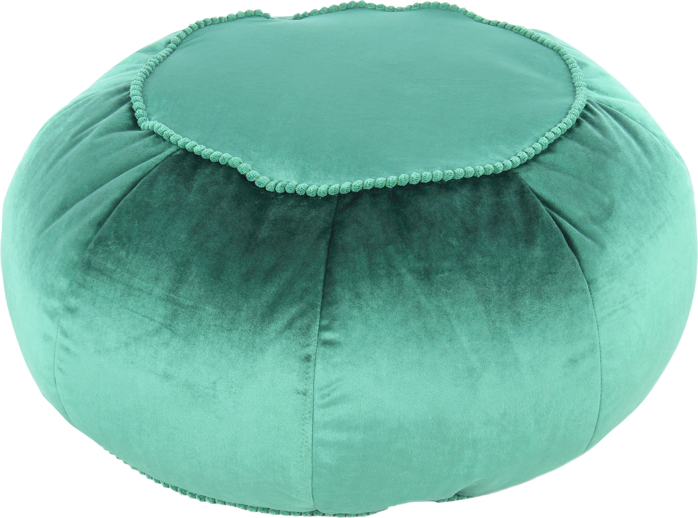 Kayoom Sitzhocker »Pouf Taj Mahal 325, trendige samtige Oberfläche« 1 Stk. tlg. samtweich, farbig, modern, orientalisches Design