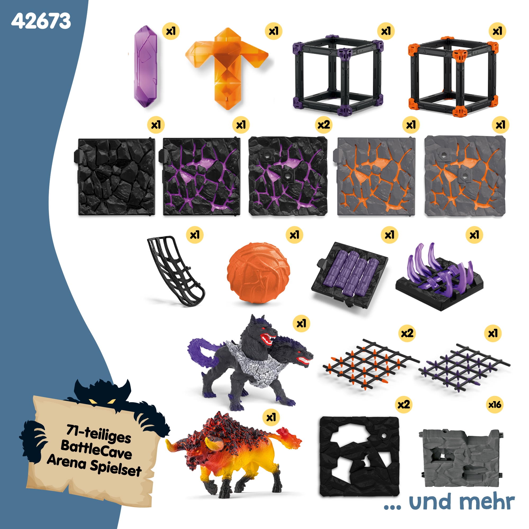 Schleich® Monde de jeu »ELDRADOR® CREATURES, BattleCave Arena: Lava vs. Schatten (42673)«
