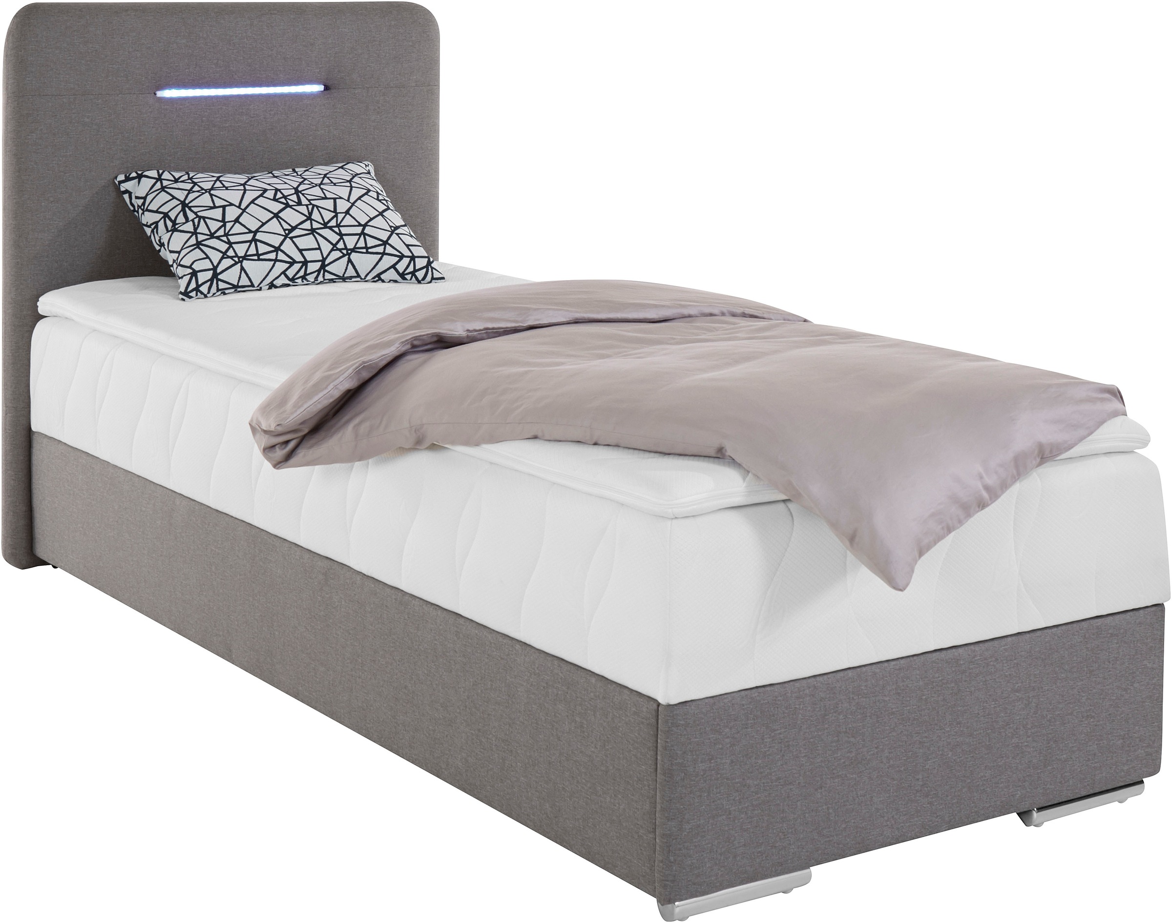 COTTA Lit de boxe »Lighstar« inklusive LED-Beleuchtung, Topper, Bettkasten und Zierkissen