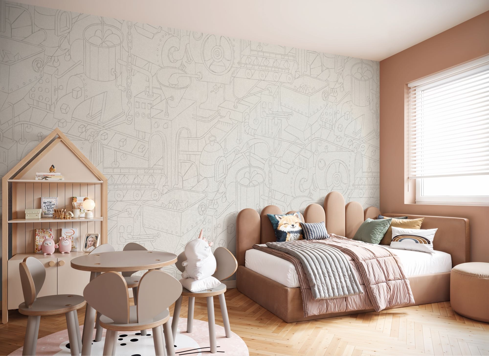 Komar Papier peint photo »Vlies Fototapete - Doodle Factory - Grösse 200 x 250 cm« Motif | imprimé lisse