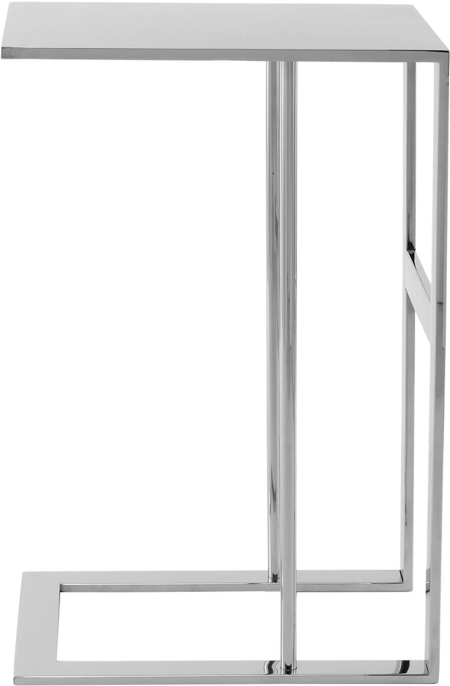 Kayoom »Sten 125, Minimalistischer Stil, Gefertigt aus 100 % Edelstahl« 1 Stk. tlg. Minimalistischer Beistellisch in C-Form aus Edelstahl