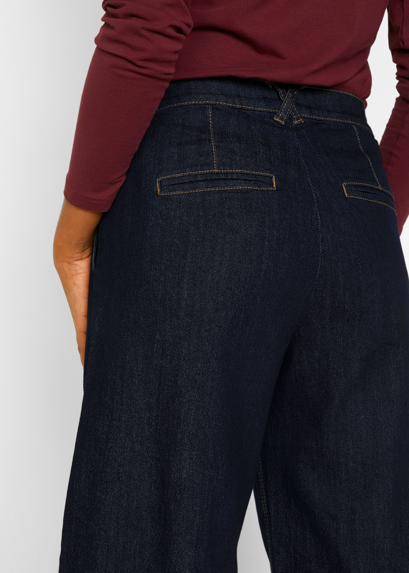 bonprix Weite Jeans »Wide-Leg-Jeans High Waist, Bequembund«, Wide-Leg-Jeans High Waist, Bequembund

