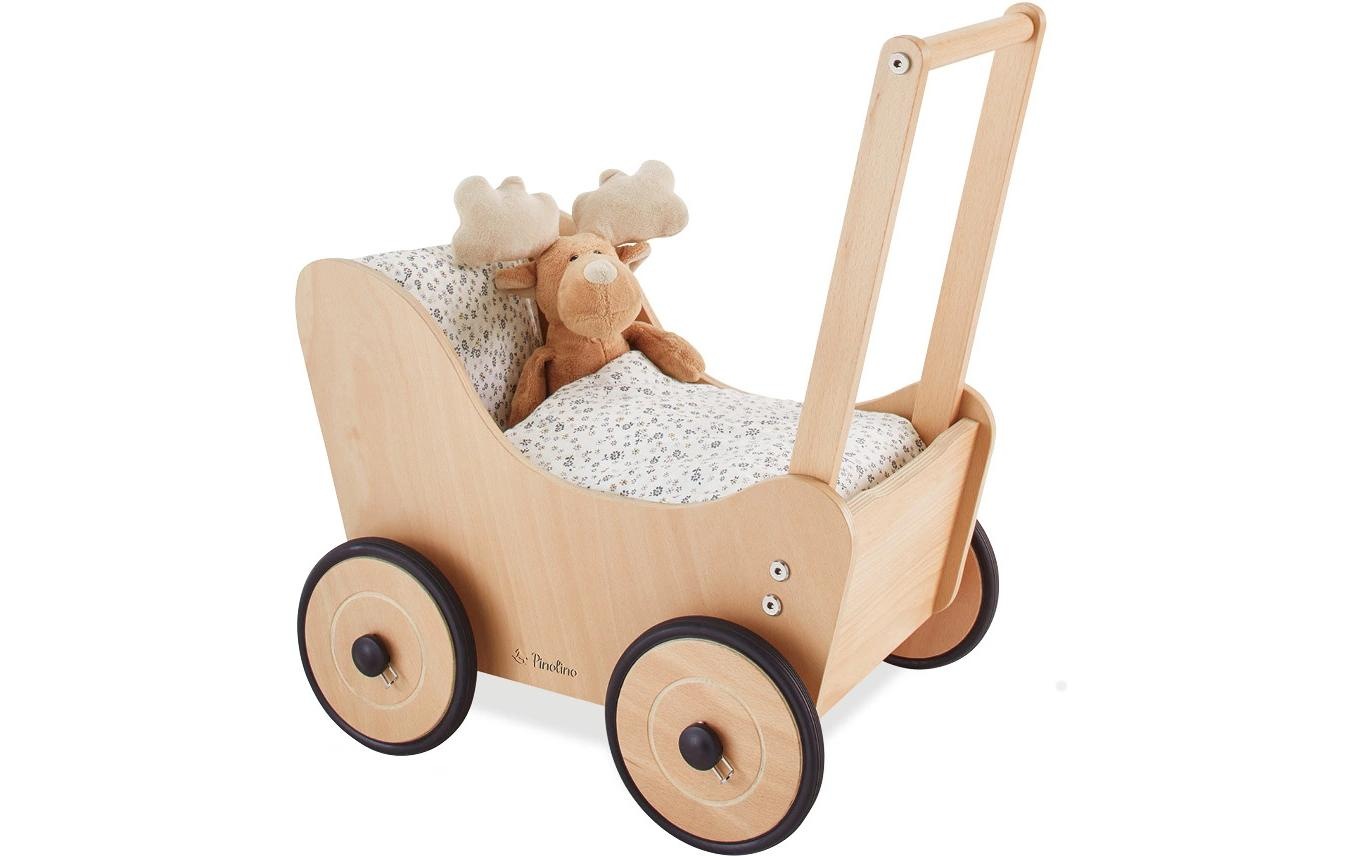 Pinolino® Linge de lit pour poupées »3-tlg. Blümchen« pour poussettes et lits de poupée