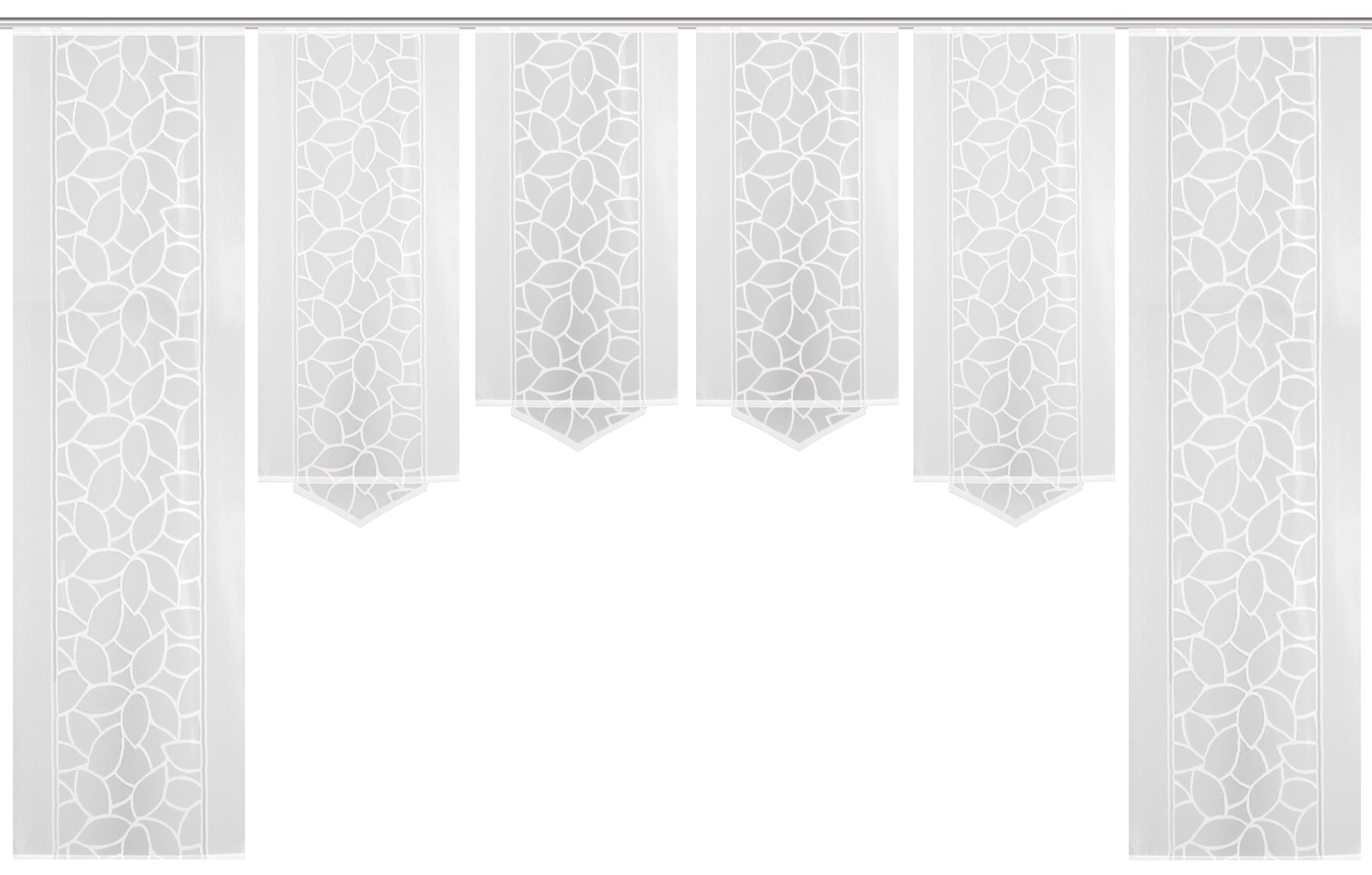 HOME WOHNIDEEN Rideau coulissant »JENNA« Velcro 6 cuis tlg. Schiebevorhang Jacquard Set