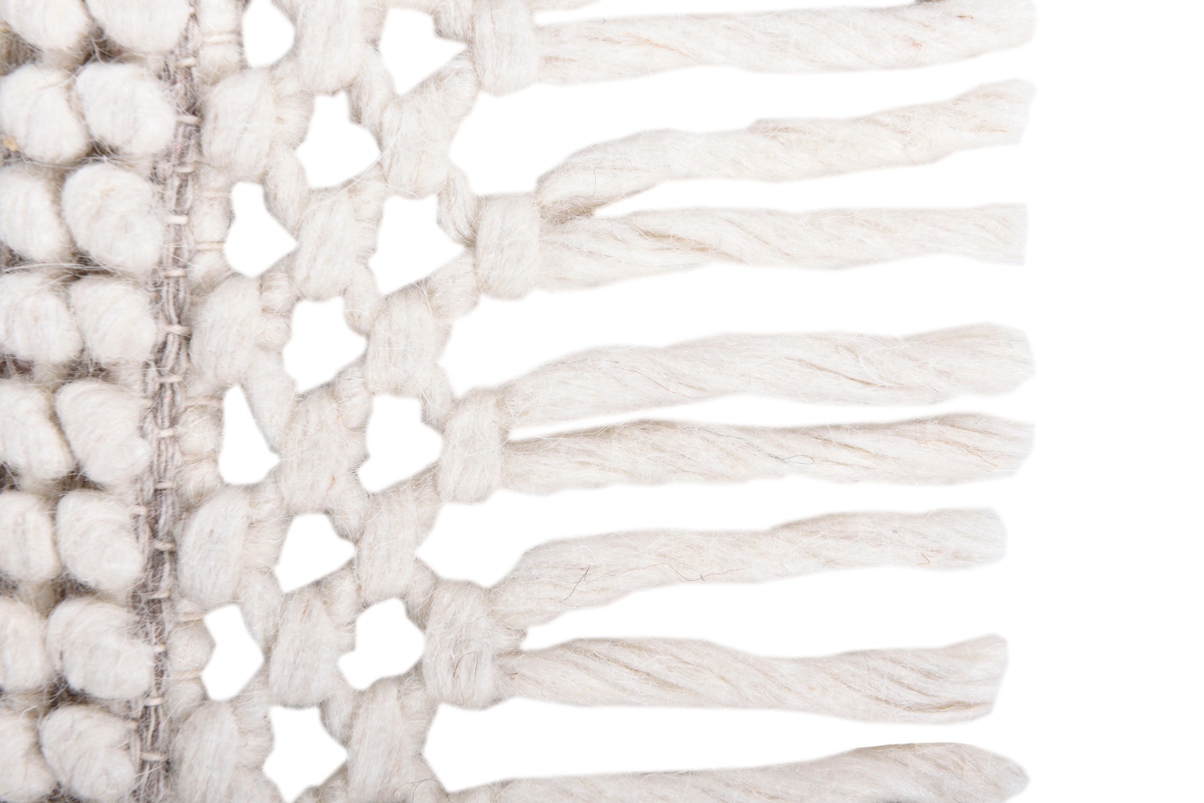 THEKO Tapis en laine »Visby - 915« Rectangulaire 10 mm Höhe reine Wolle, handgewebt, Scandi Design, mit Fransen