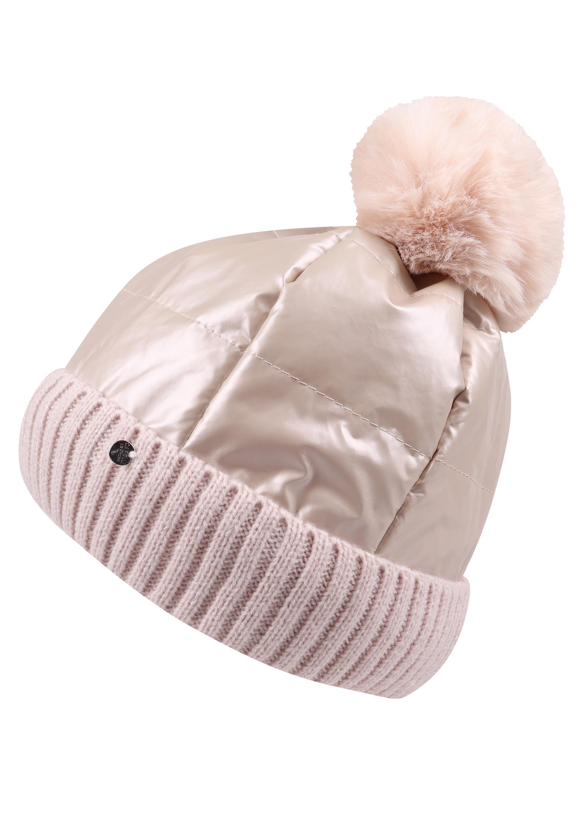 Capelli New York Strickmütze glänzende, mit Umschlag