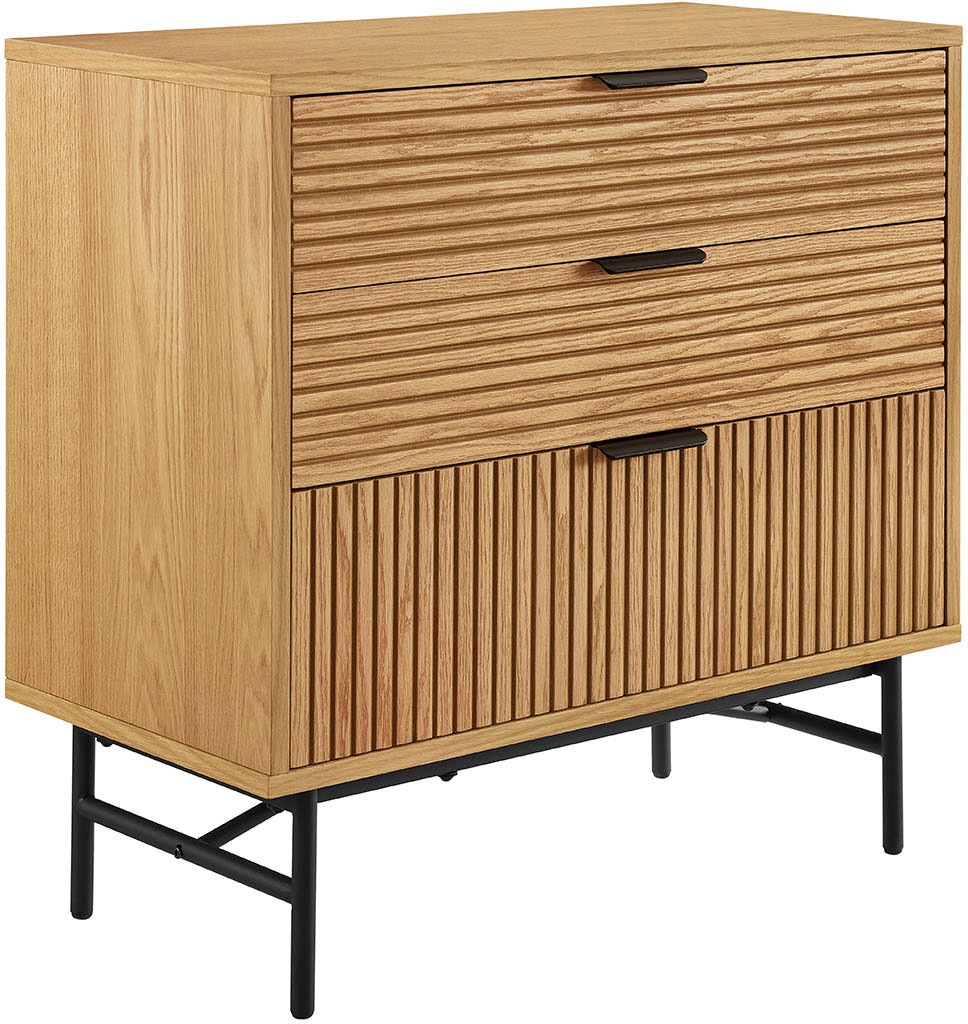 SalesFever Kommode »Visby Stilvolle Stauraumkommode« Eiche Echtholzfurnier