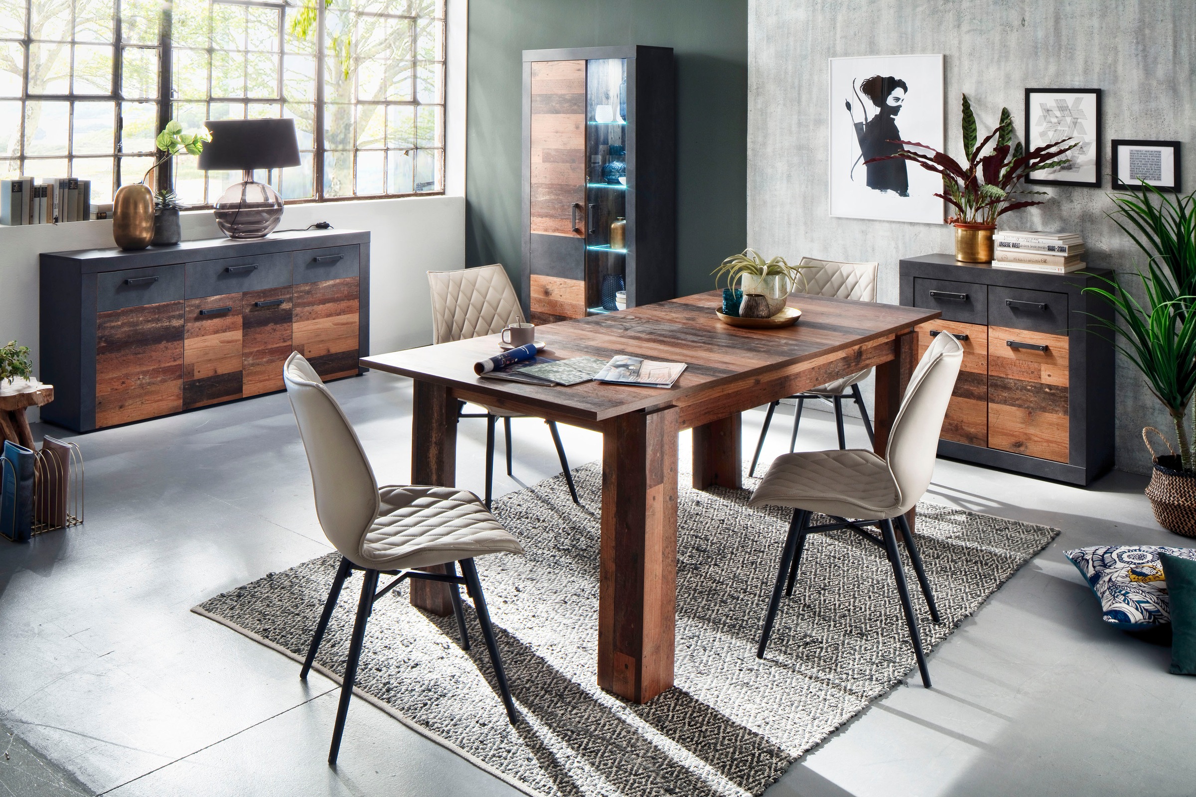 INOSIGN Table de salle à manger »Tanum« Ausziehbarer Esszimmertisch 160-200 cm - Masse (B/T/H) 160/90/77 cm