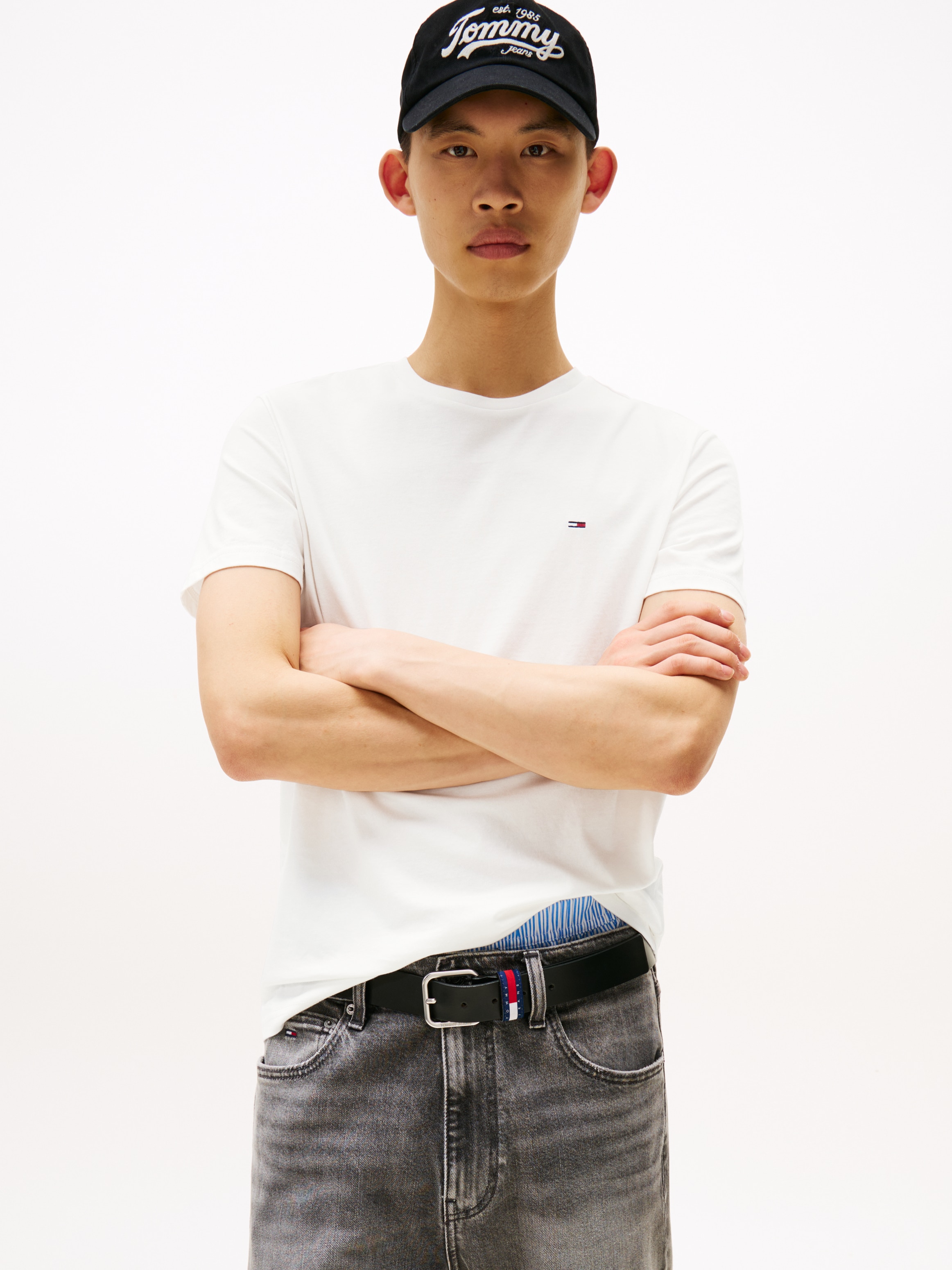 Tommy Jeans T-shirt »TJM XSLIM 3 PACK TEE« Mit Rundhalsausschnitt