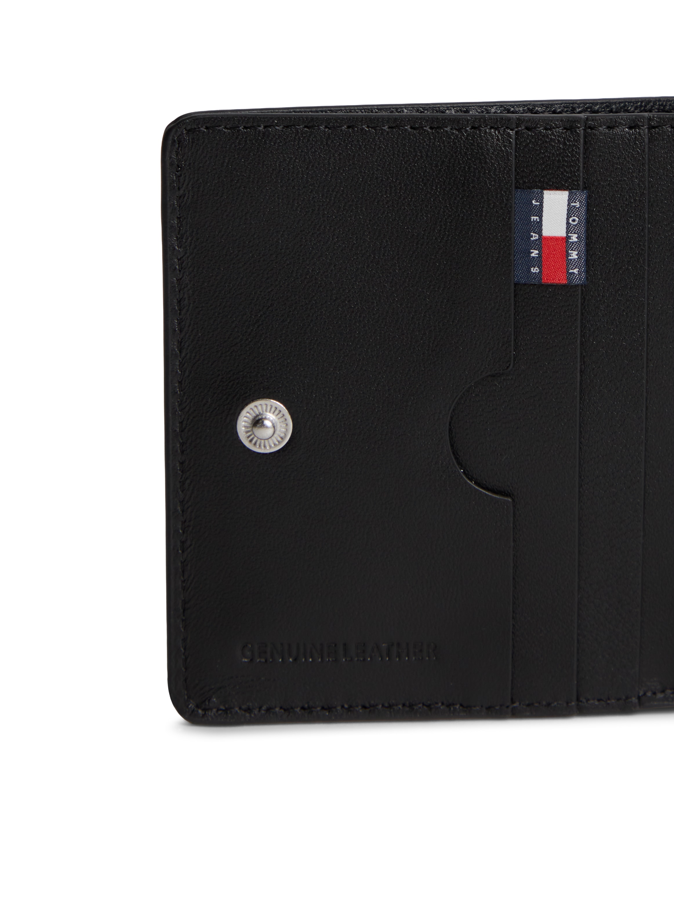 Tommy Jeans Porte-monnaie »TJM HERITAGE LEATHER CC & COIN« Portefeuille homme, porte-monnaie avec bouton-pression