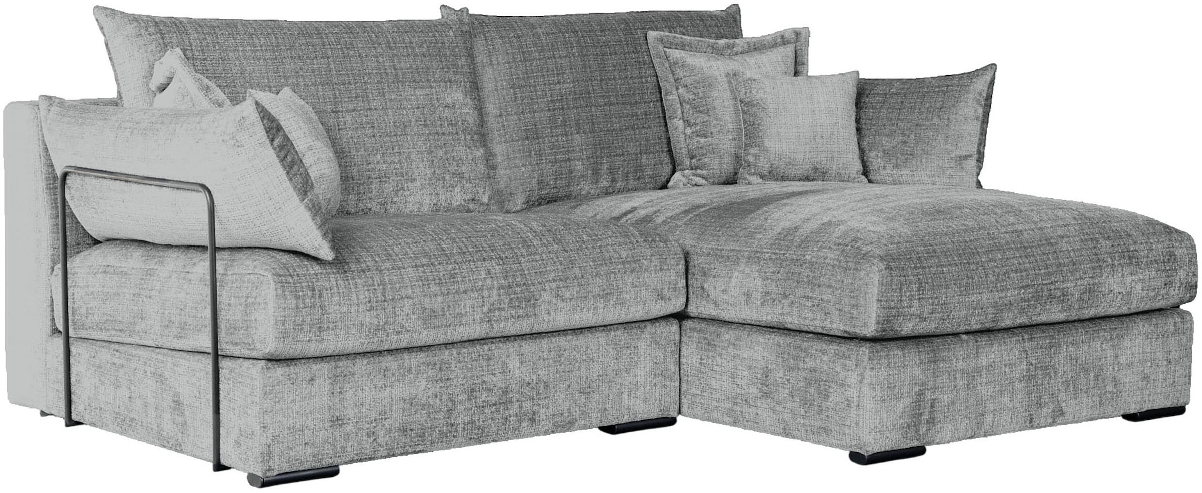 Home affaire Ecksofa »Casa XL L-Form, B: 190 cm« 4 Zierkissen, Mega-Sofa, in Cord oder Chenille-Struktur, Federkern