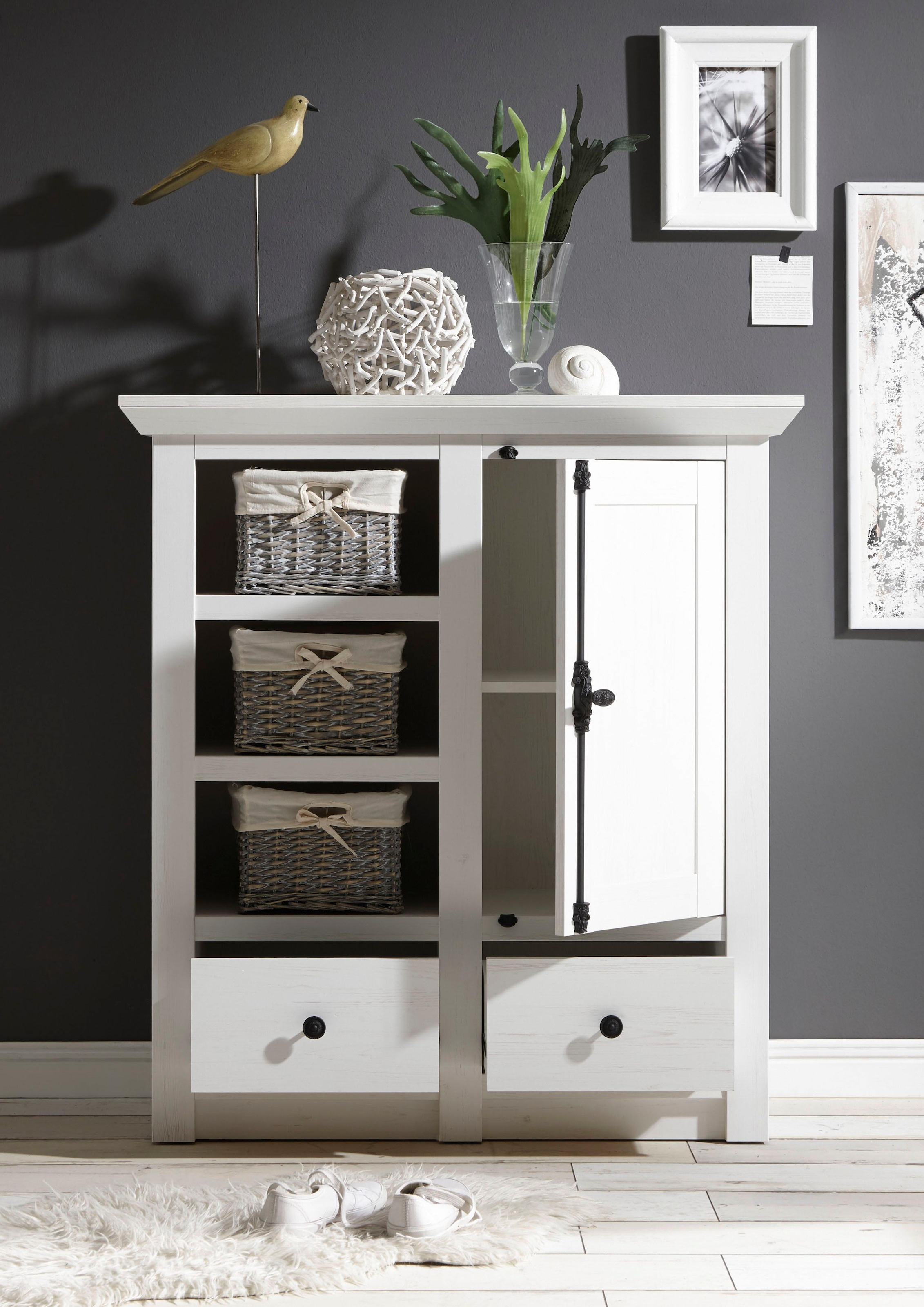 Home affaire Aufbewahrungskorb »California« im 1er und 2er Set erhältlich, aus einem Rattangeflecht, Breite 30 cm