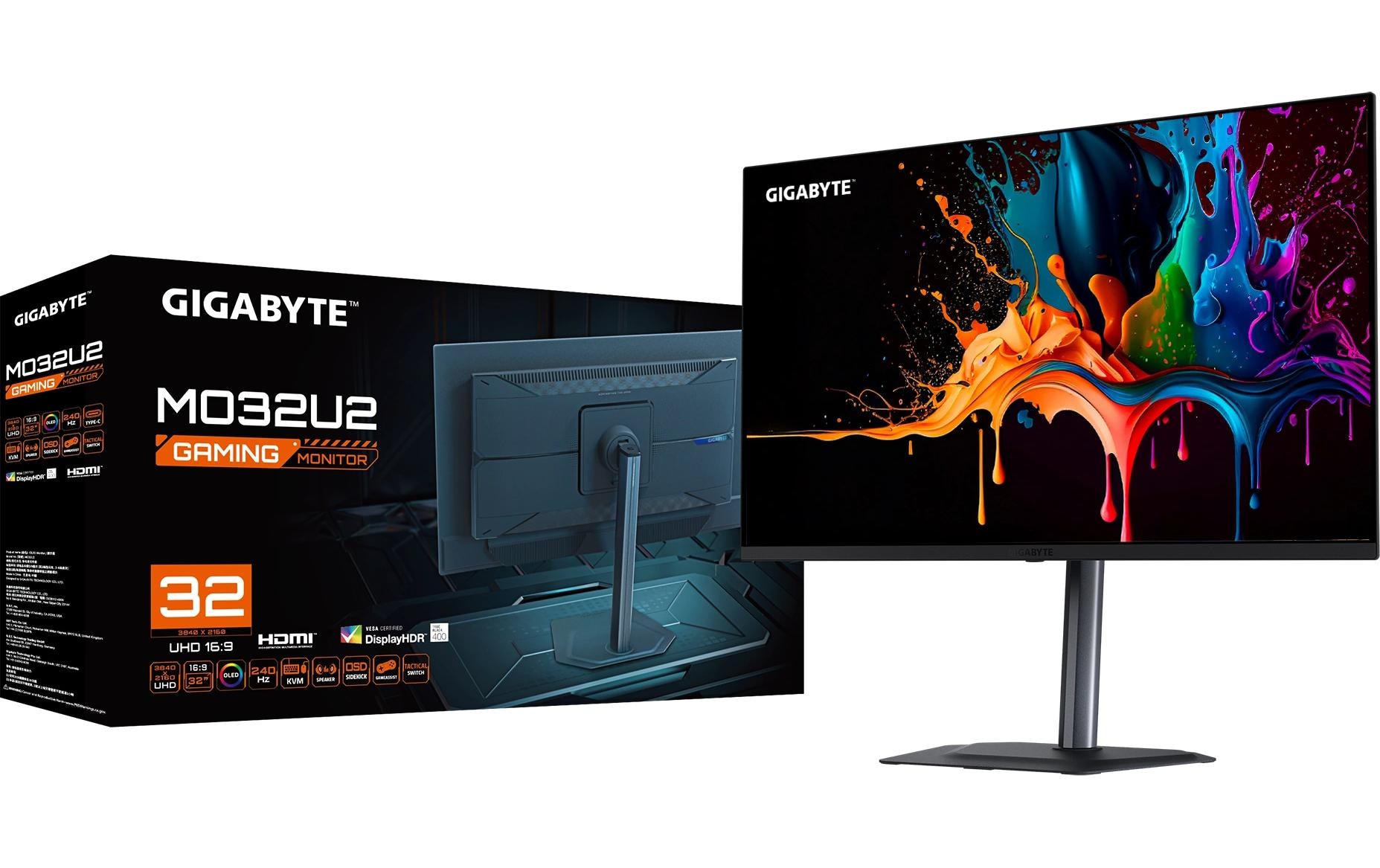 Gigabyte Gaming-Monitor »MO32U2« 80,01 cm/31,5 ″  3840 x 2160 px 0,03 Reaktionszeit 240 Hz
