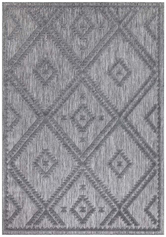 Carpet City Teppich »In-& Outdoorteppich Santorini 454, 3D-Effekt, Raute-Optik« rechteckig 5 mm Höhe Wetterfest & UV-beständig für Terrasse, Balkon, Küche, Flur