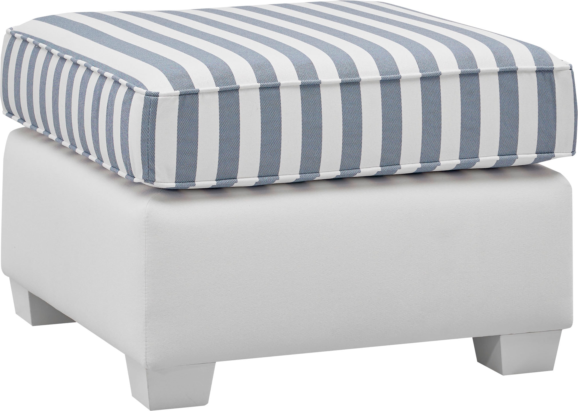 Home affaire Hocker »CALIFORNIA« maritimer Landhausstil, Hocker in 2 Grössen, Holzfüsse Weiss lackiert