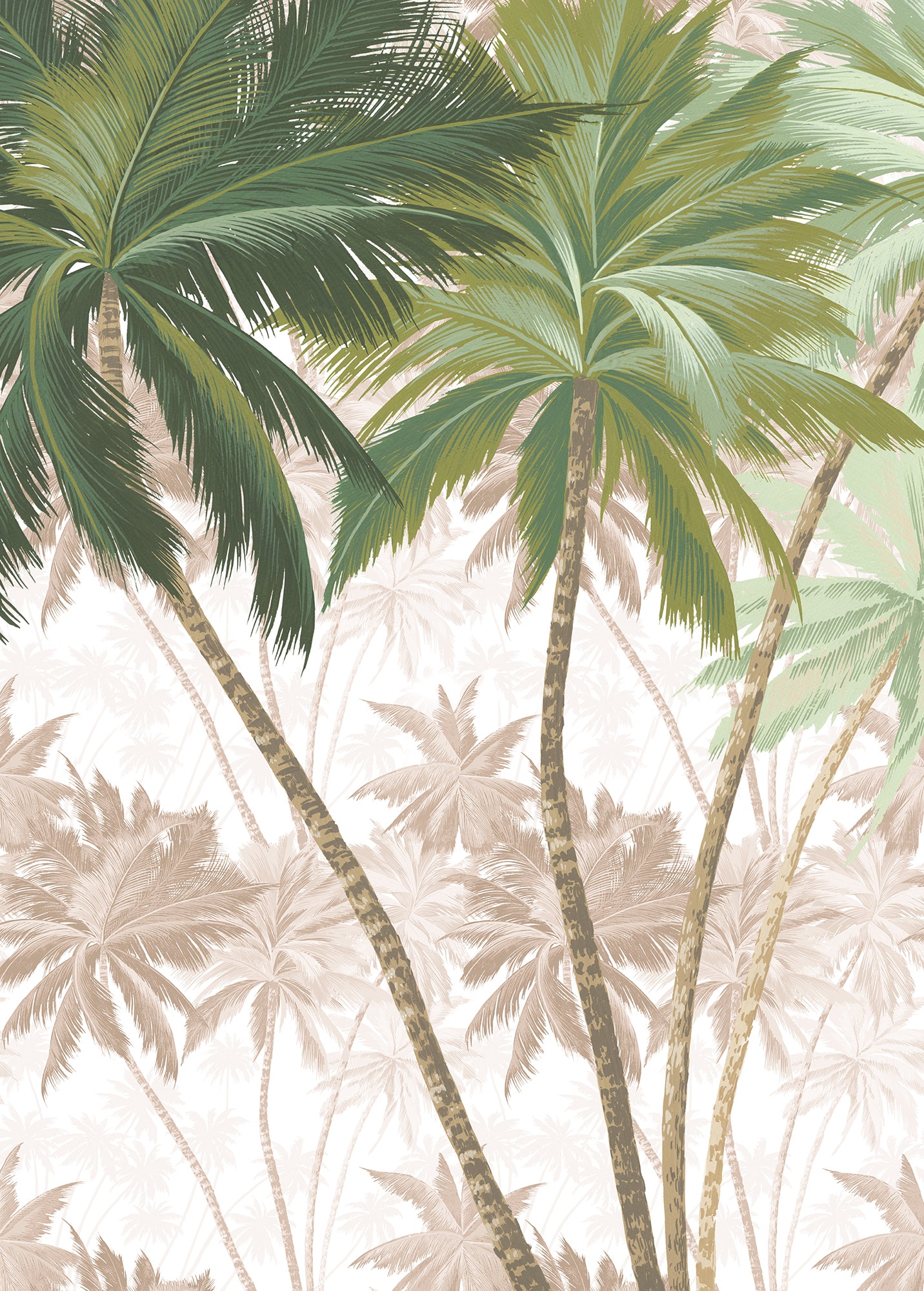 Komar Fototapete »Vlies Fototapete - Palmera - Grösse 200 x 280 cm« Motiv | bedruckt glatt