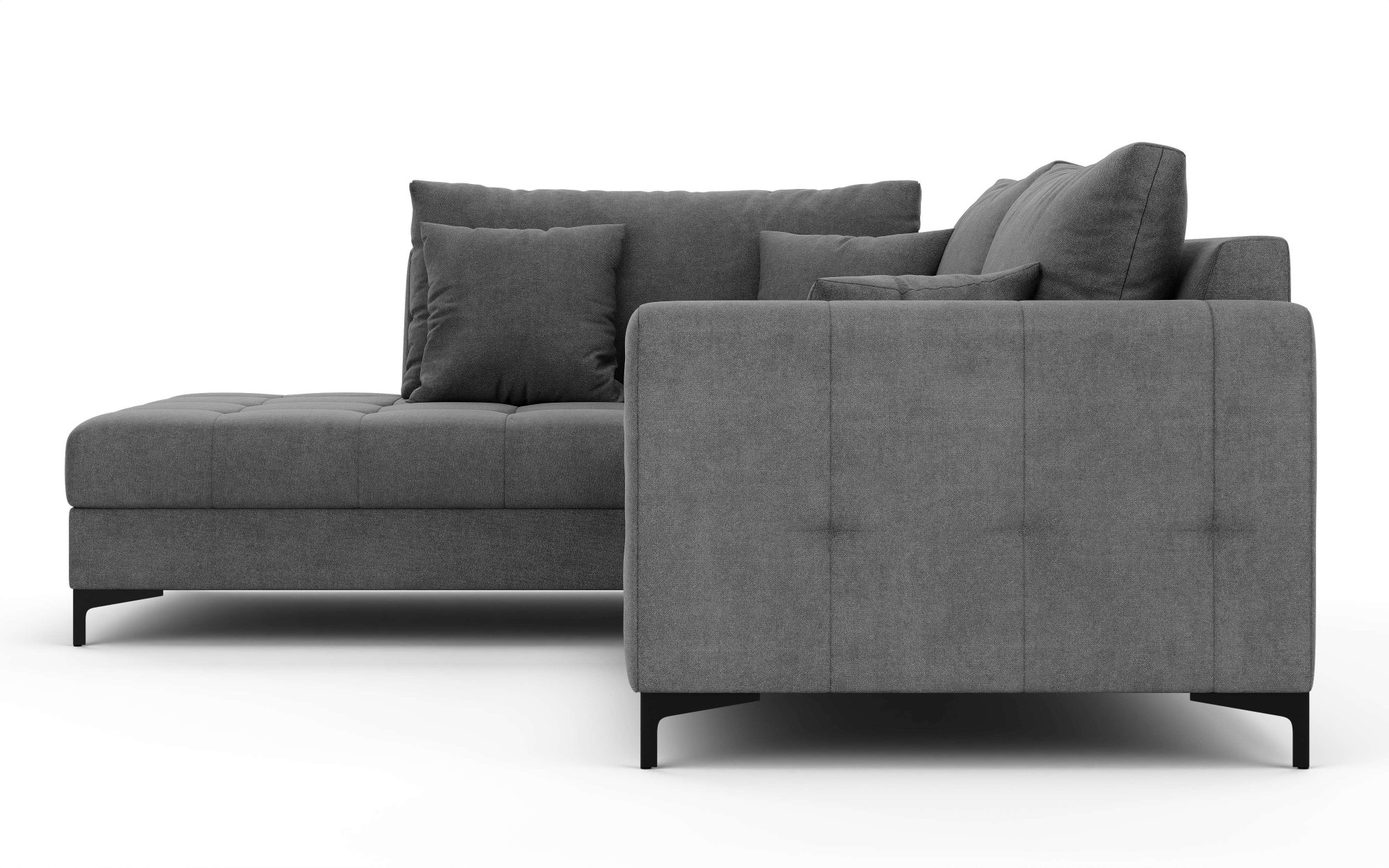 GOODproduct Canapé d'angle »LEEVKE Design-Sofa mit Ottomane rechts/links bestellbar, Breite 232 cm« in vielen modernen Farben erhältlich, belastbar bis 480 kg
