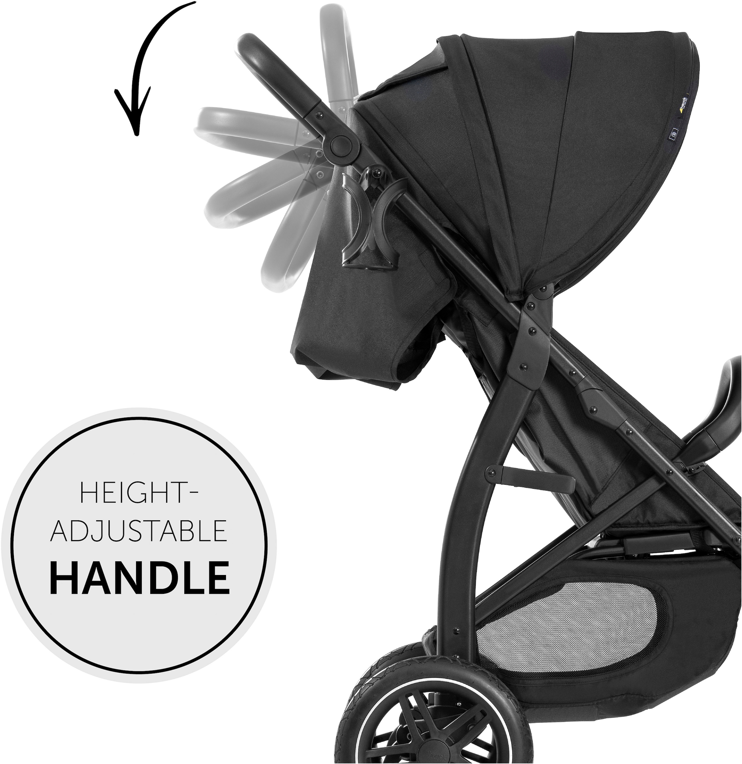 Hauck Kinder-Buggy »Rapid 4D, schwarz« 25 kg mit Getränkehalter und schwenk- und feststellbaren Vorderrädern